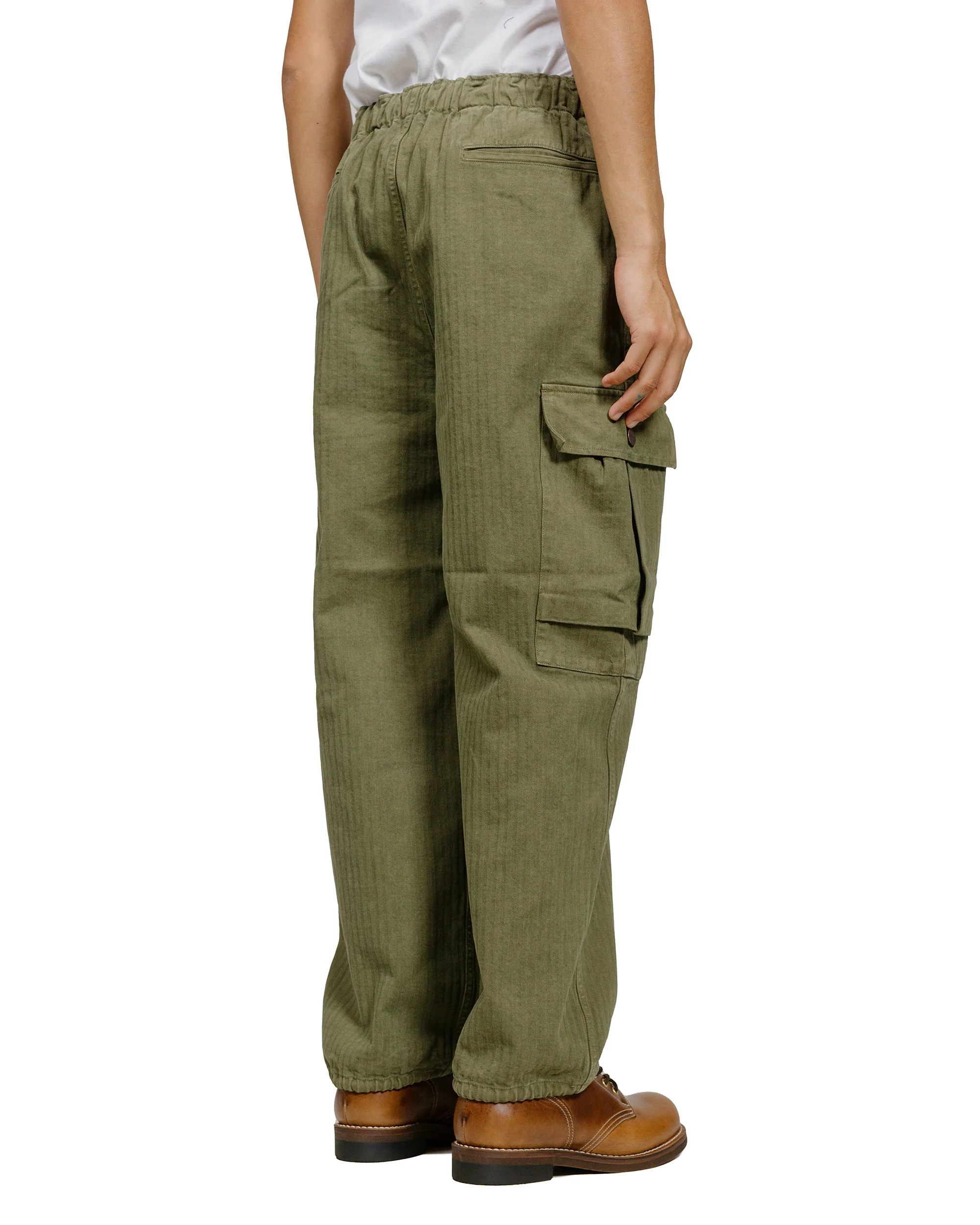 marka M-43 Pants Cotton Herringbone Olive - Image 3