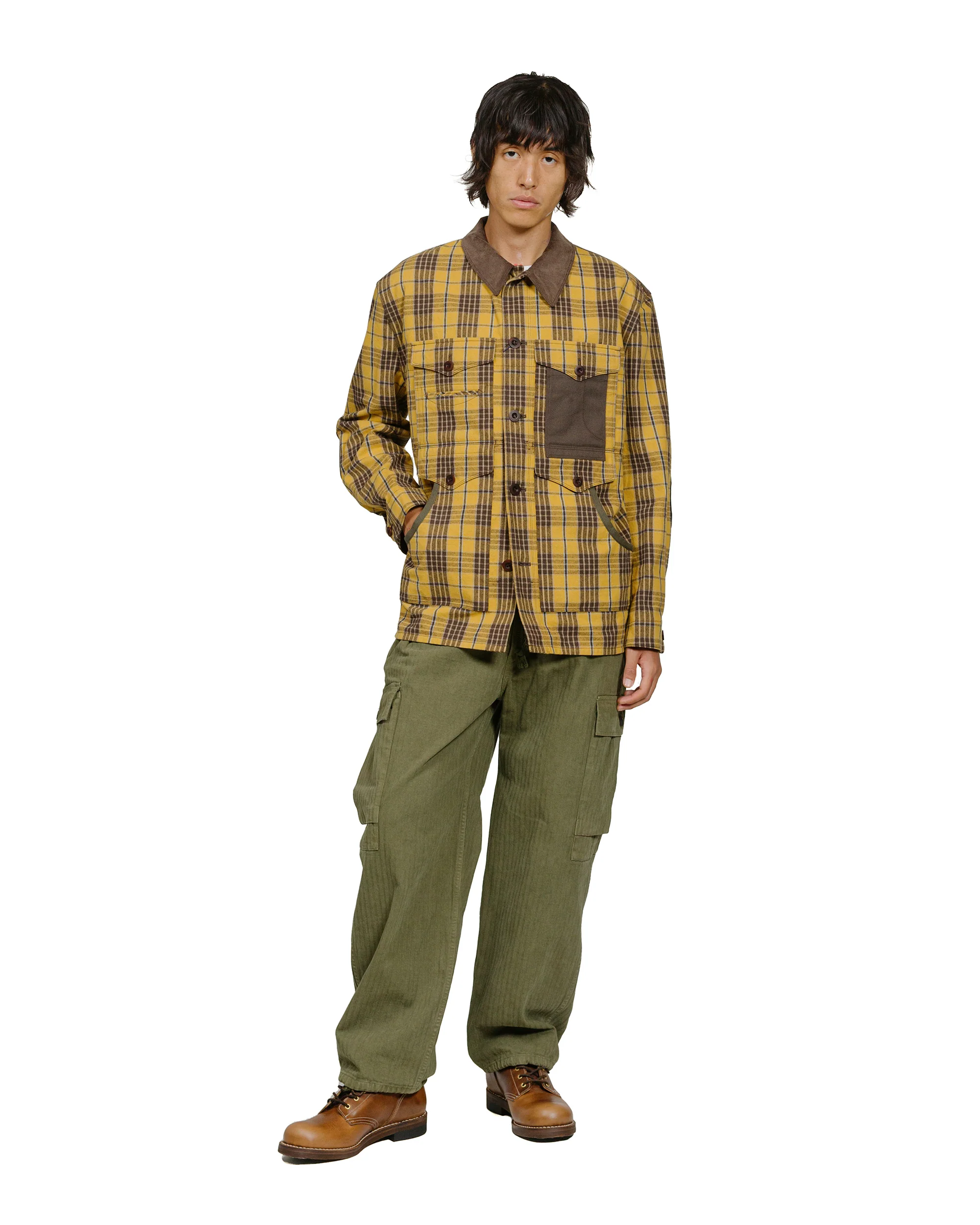 marka M-43 Pants Cotton Herringbone Olive - Image 4