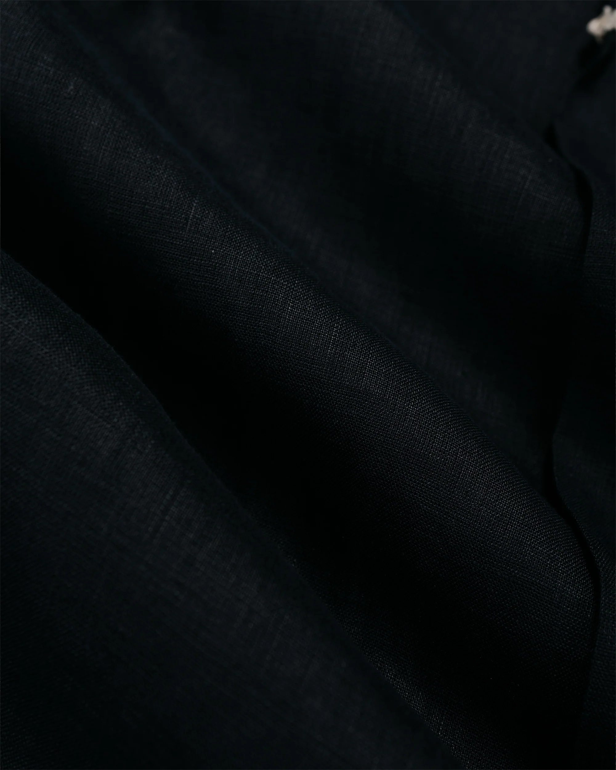 MARKAWARE Open Collar Shirt Hemp Shirting Black - Image 5