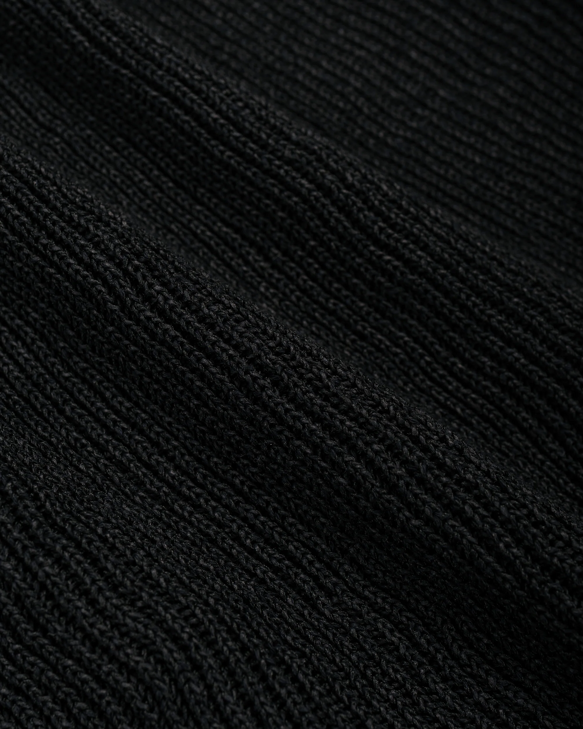 MARKAWARE Organic Cotton Japanese Paper Silk Yarn Skipper Rib Jumper Black - Image 6
