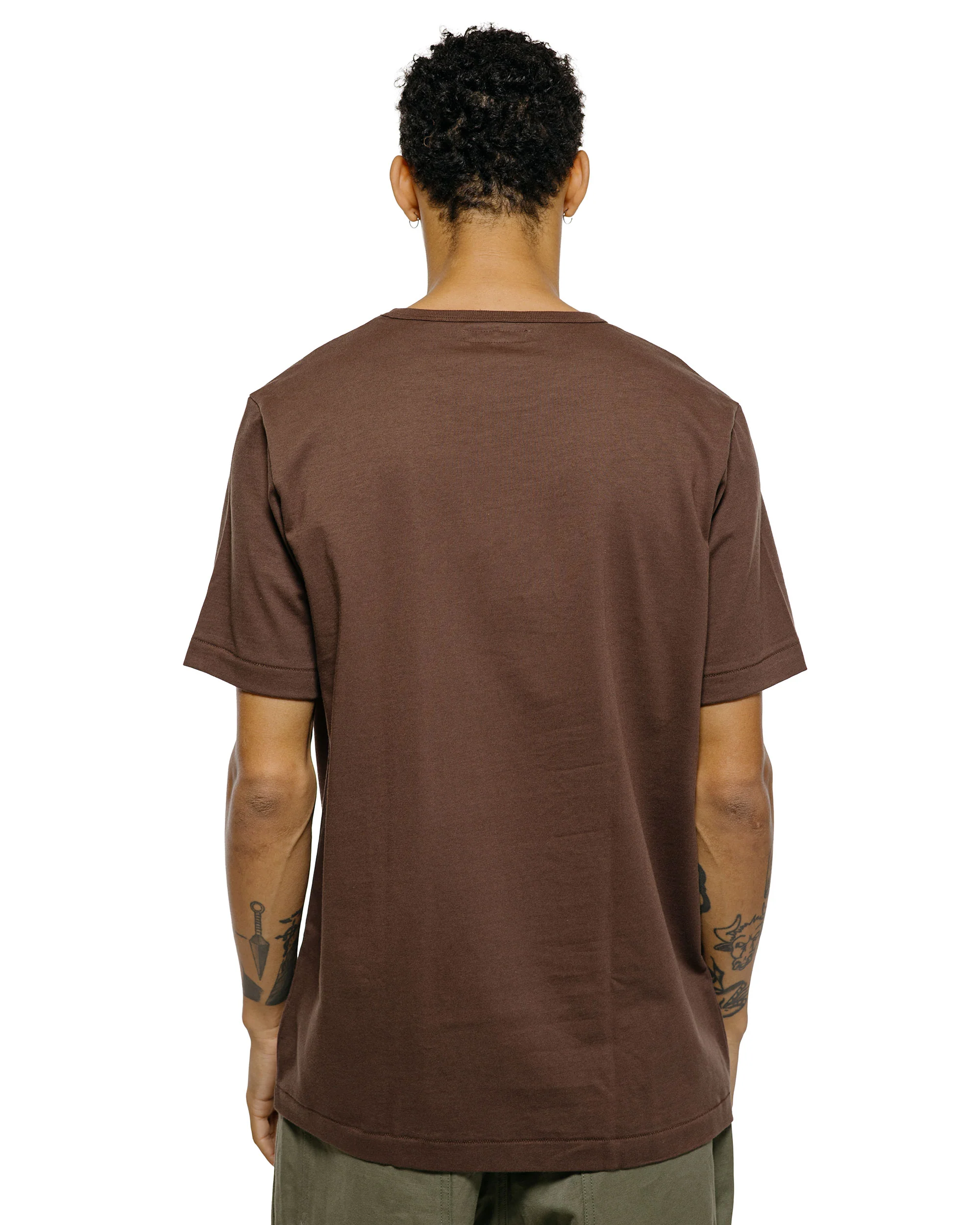 Merz B. Schwanen 2M15 Vintage Machine Refined T-Shirt Chocolate - Image 3