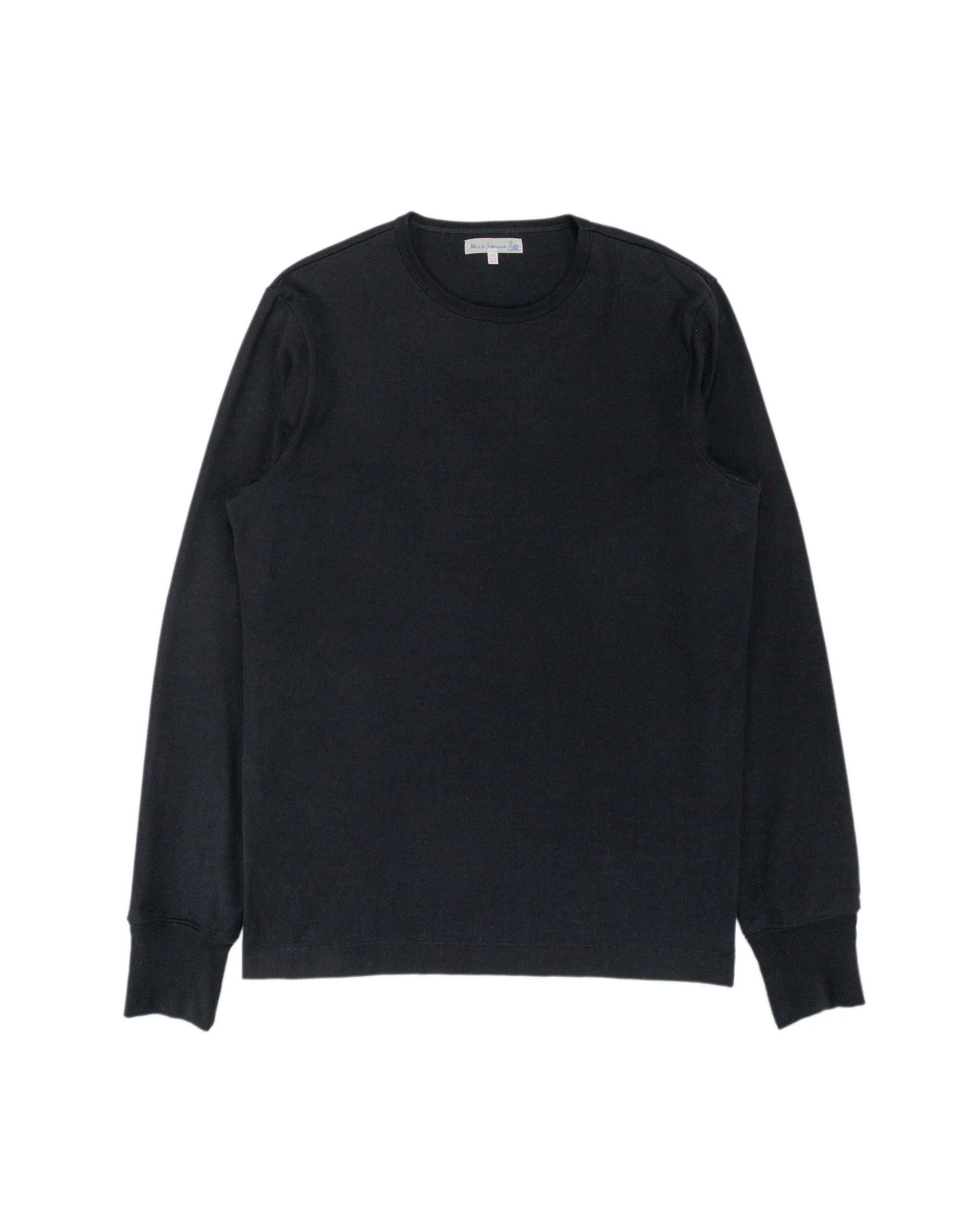 Merz B. Schwanen 2M15LS Vintage Machine Refined T-Shirt Deep Black
