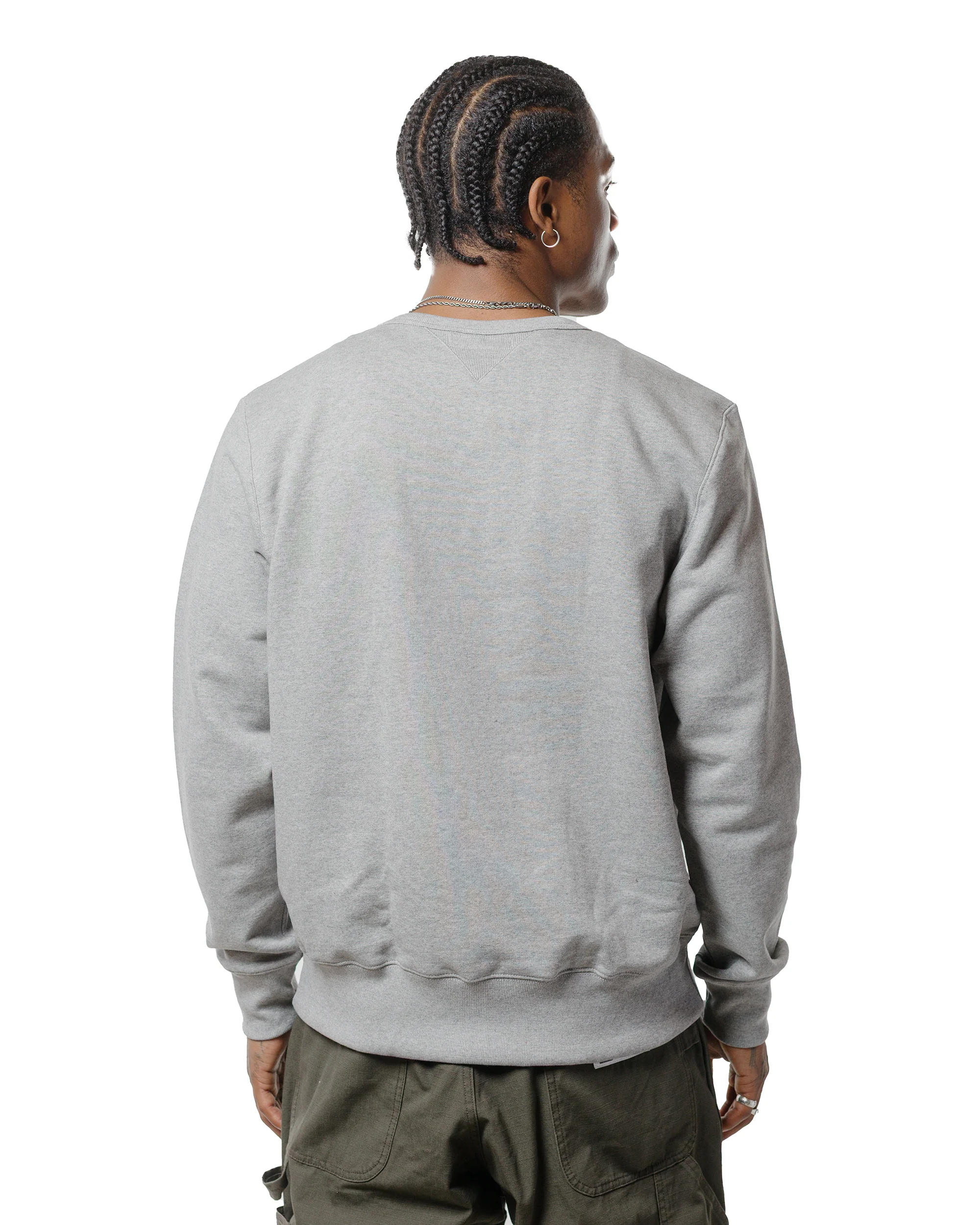 Merz B. Schwanen 3M46 Vintage Machine Fleece Sweatshirt Grey Melange - Image 3