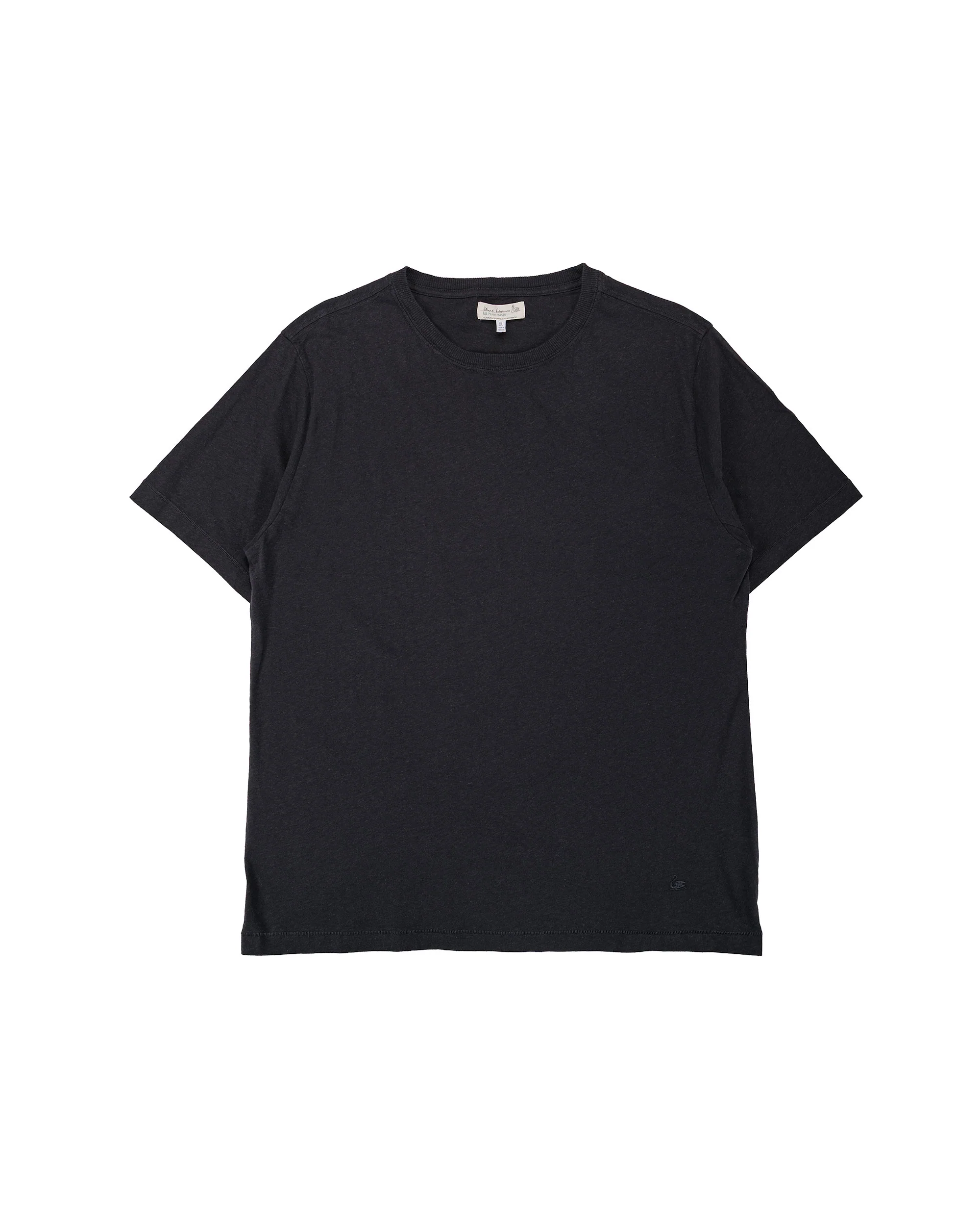 Merz B. Schwanen HPT01 Cotton Hemp T-Shirt Charcoal