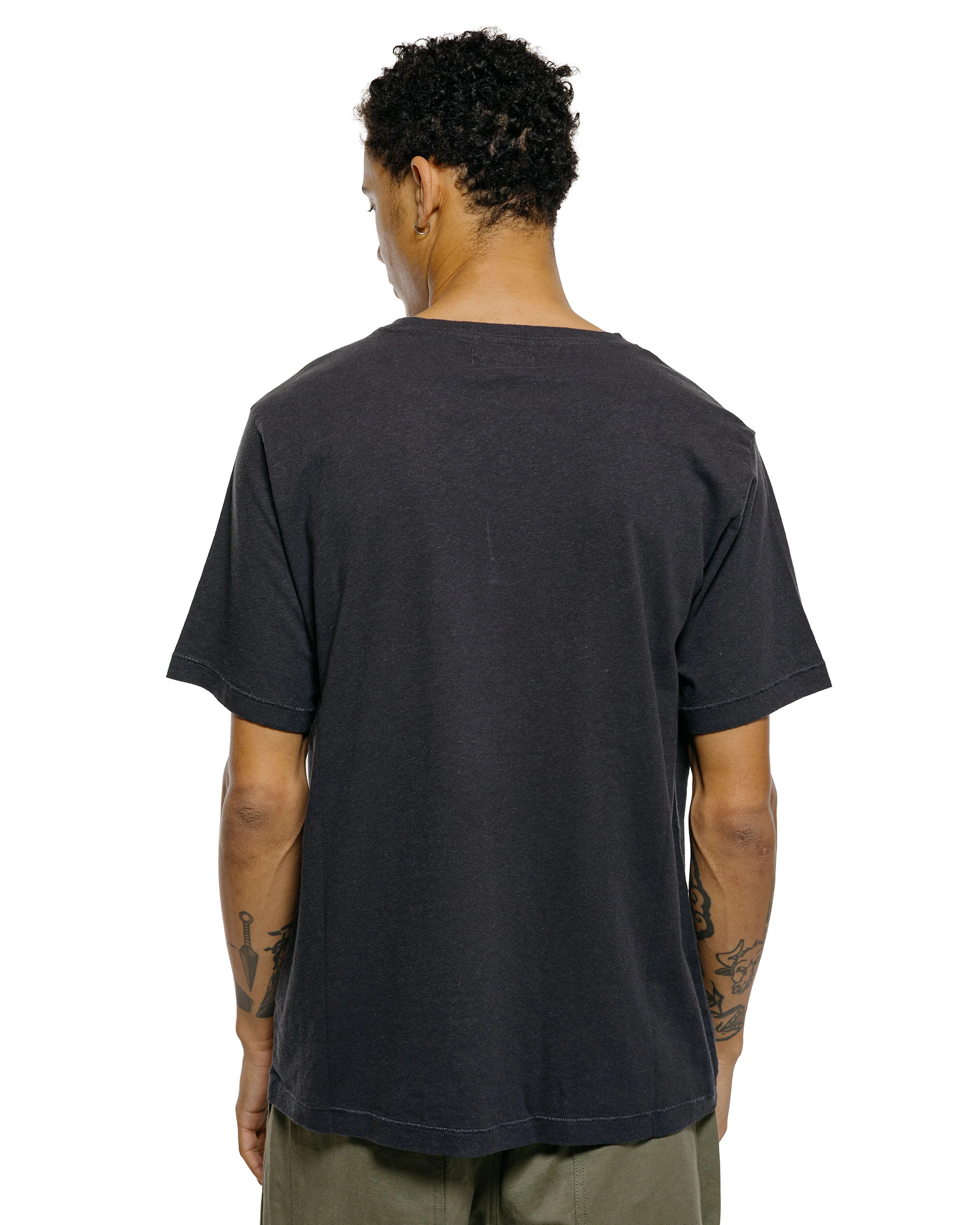 Merz B. Schwanen HPT01 Cotton Hemp T-Shirt Charcoal - Image 3