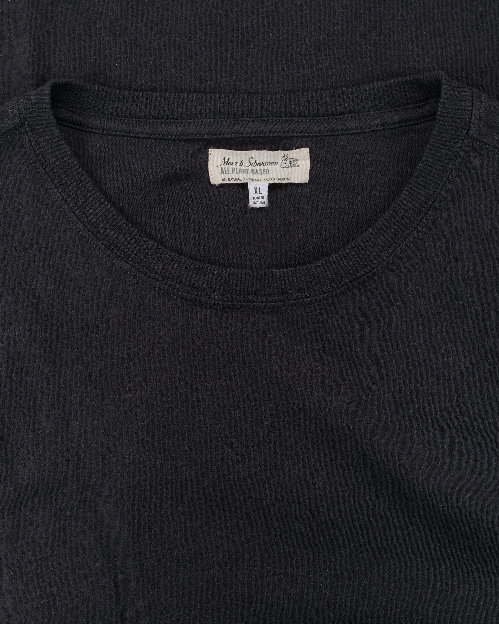Merz B. Schwanen HPT01 Cotton Hemp T-Shirt Charcoal - Image 4