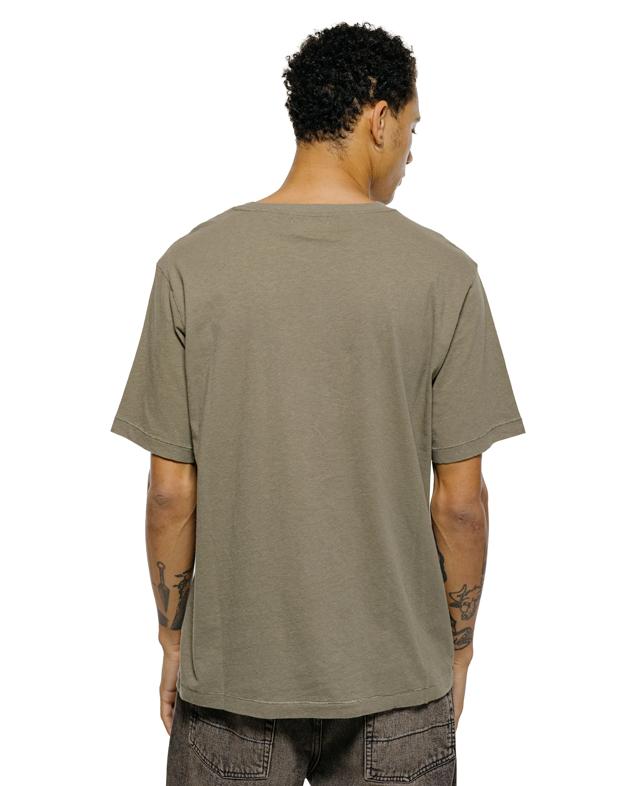 Merz B. Schwanen HPT01 Cotton Hemp T-Shirt Light Army - Image 3