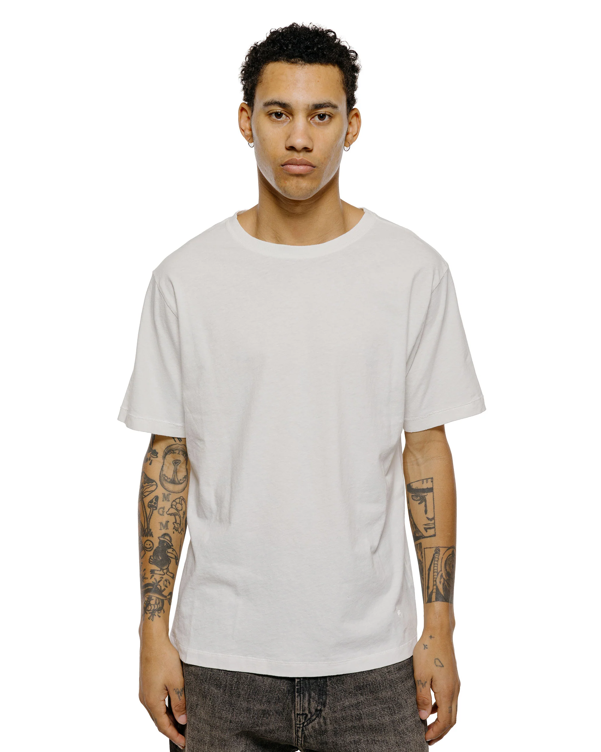 Merz B. Schwanen HPT01 Cotton Hemp T-Shirt White - Image 2