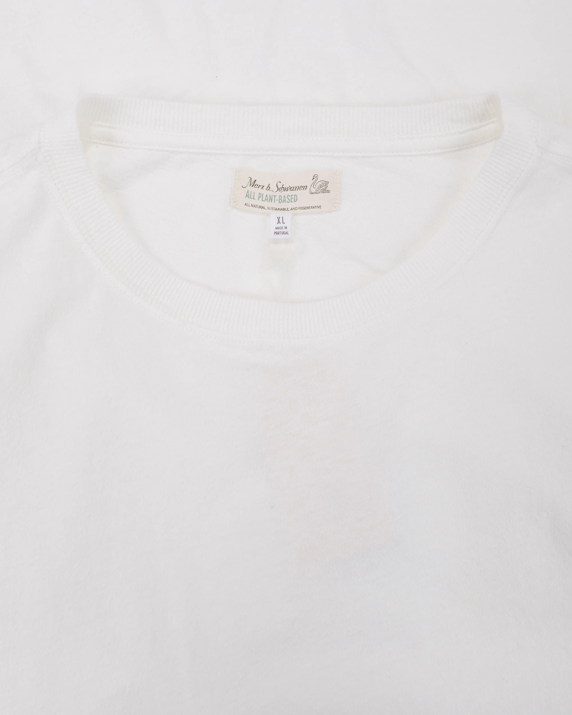 Merz B. Schwanen HPT01 Cotton Hemp T-Shirt White - Image 4