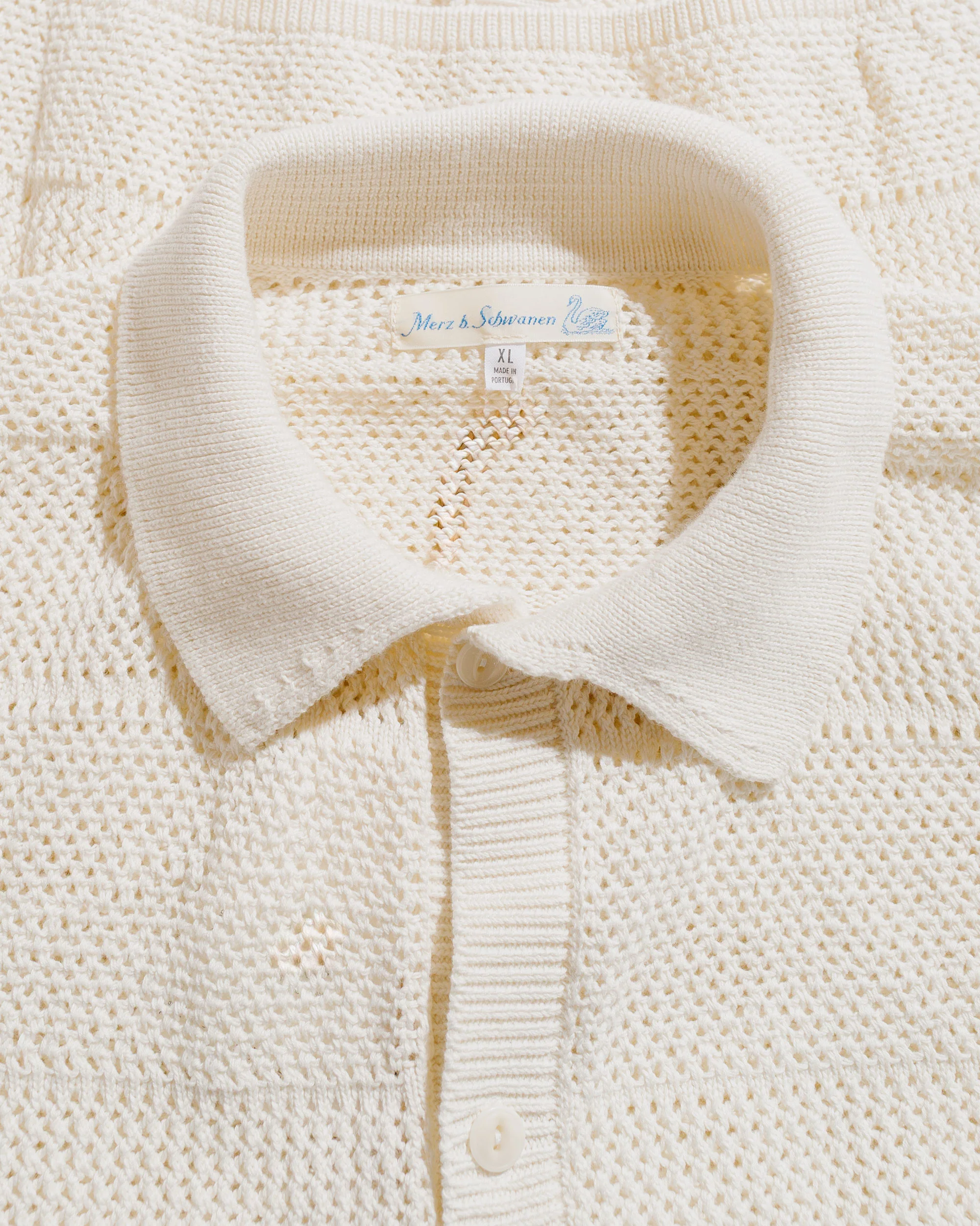 Merz B. Schwanen KNITSHIRT01 Crochet Shirt Natural - Image 5