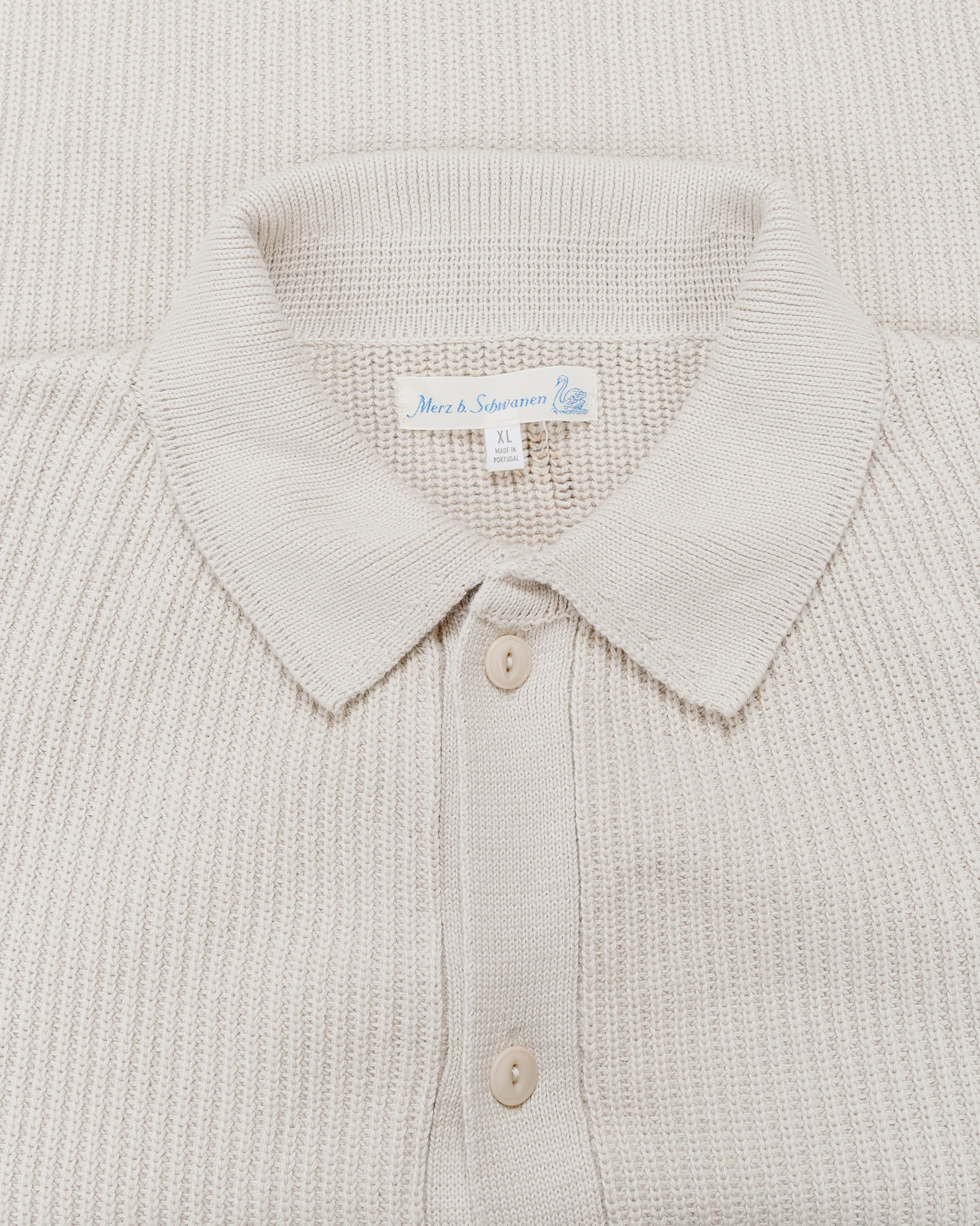 Merz B. Schwanen KNITSHIRT05 Ribbed Knitshirt Sand - Image 5