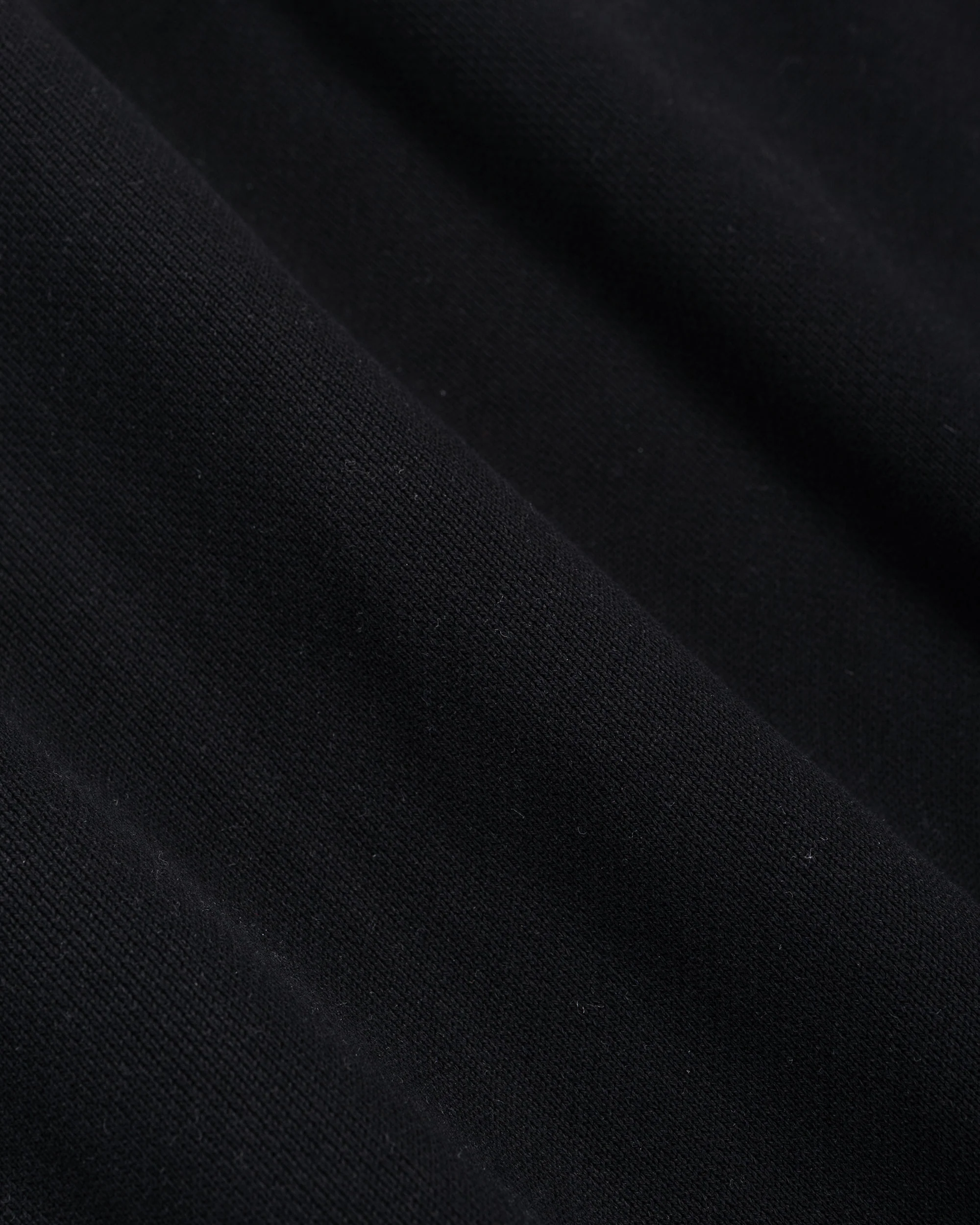 Merz B. Schwanen ZIP03 Authentic Fleece Polo Collared Half-Zip Cotton Sweatshirt Deep Black - Image 5