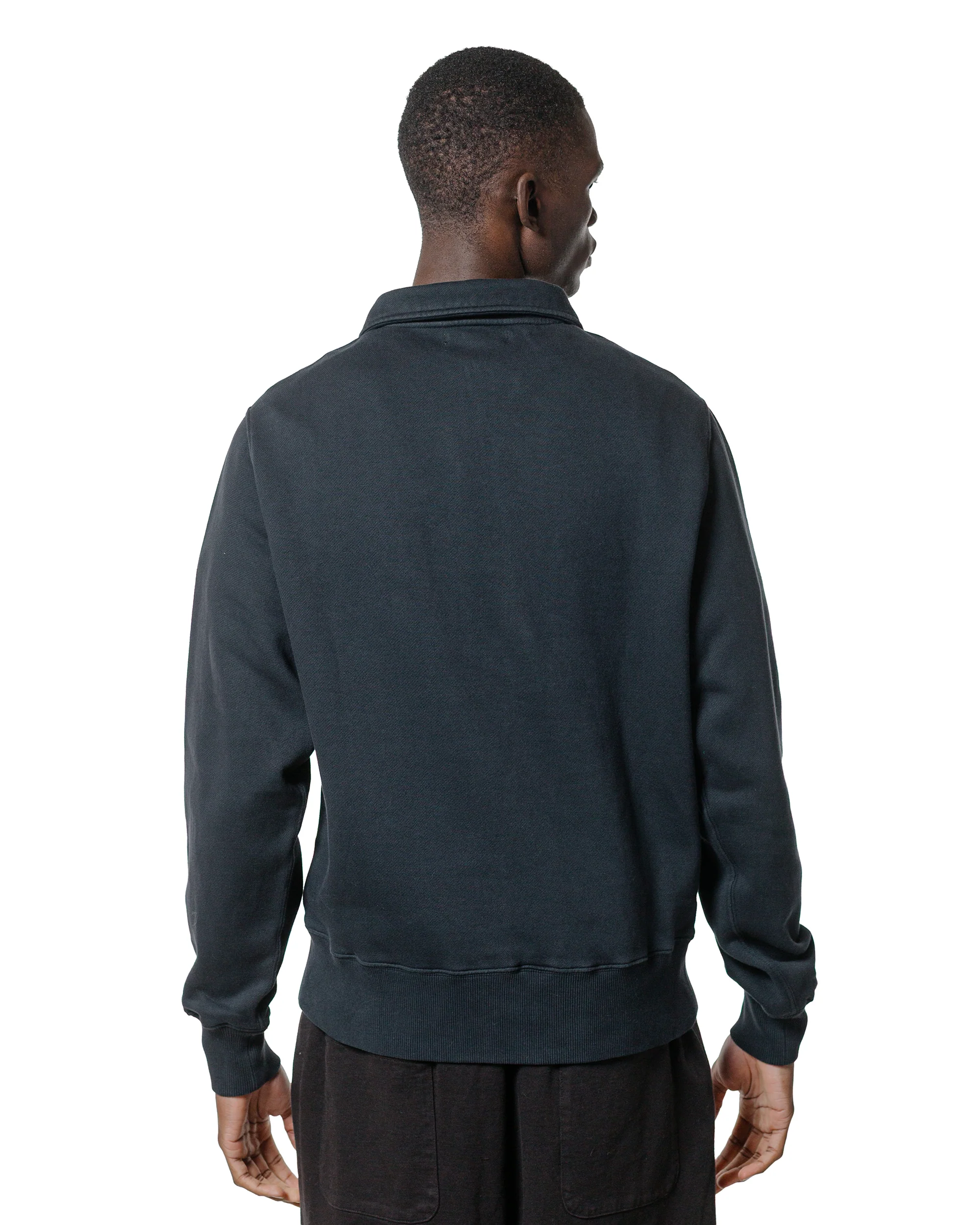 Merz B. Schwanen ZIPC01 Zip Collar Sweatshirt Charcoal - Image 3