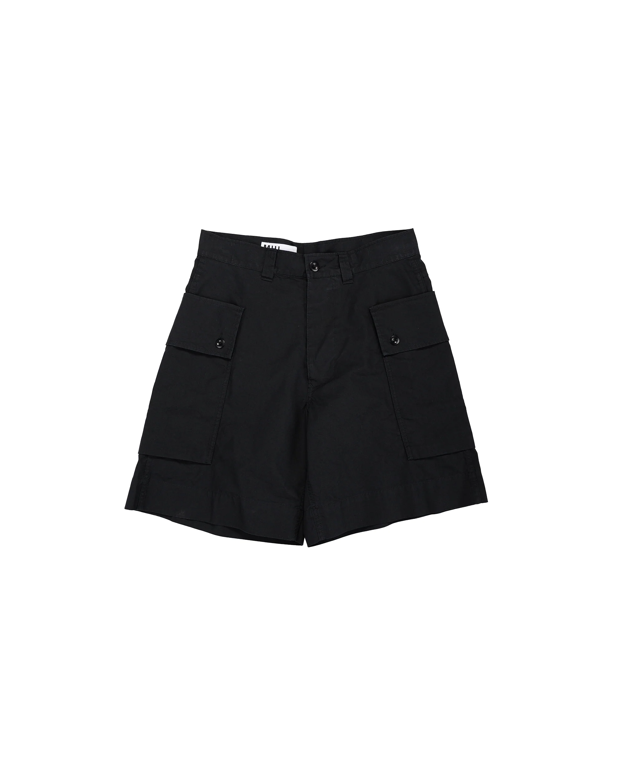 MHL Cargo Pocket Shorts Cotton Nylon Poplin Black