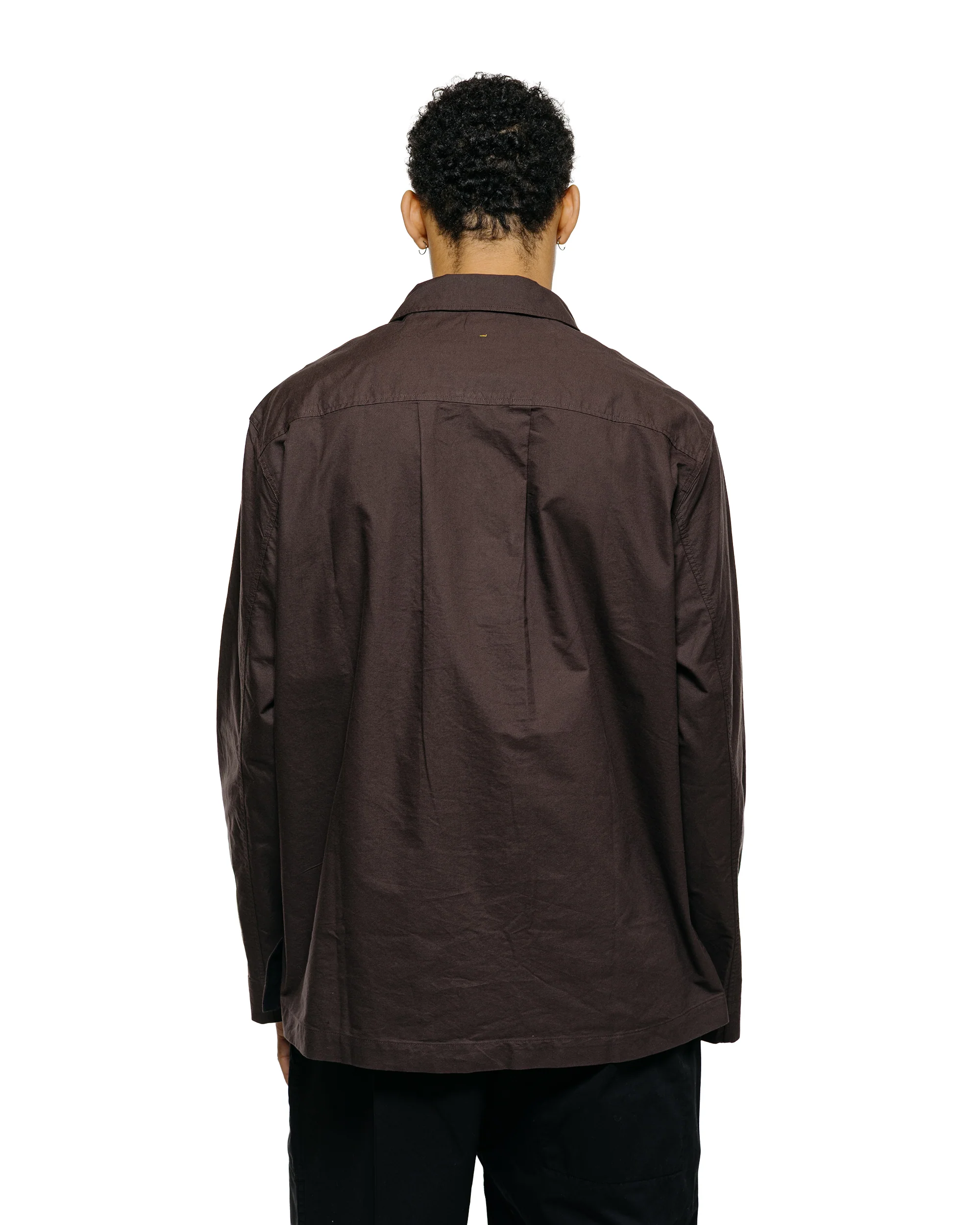 MHL Long Sleeve Half Zip Shirt Cotton Canvas Shirting Earth - Image 3