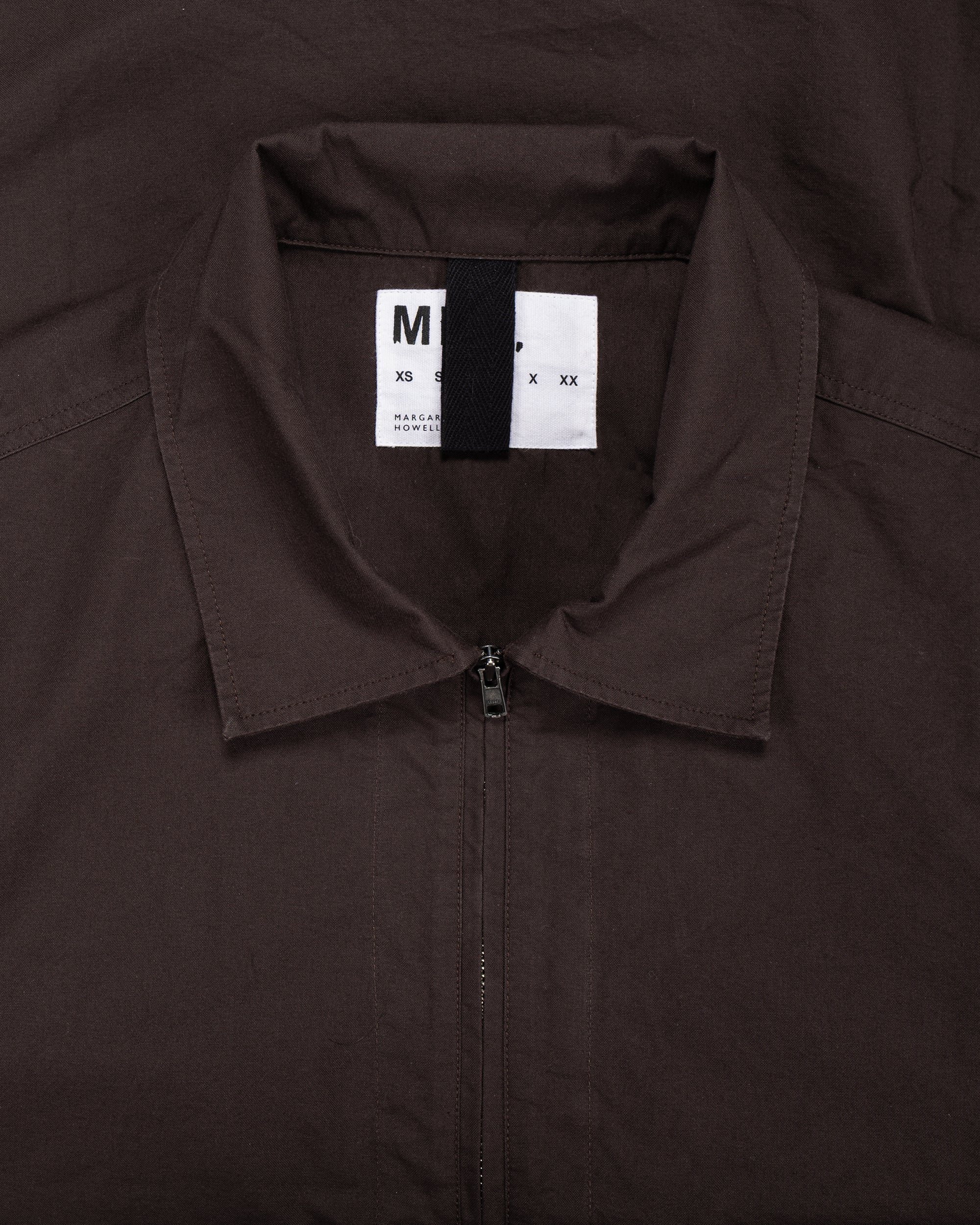 MHL Long Sleeve Half Zip Shirt Cotton Canvas Shirting Earth - Image 5