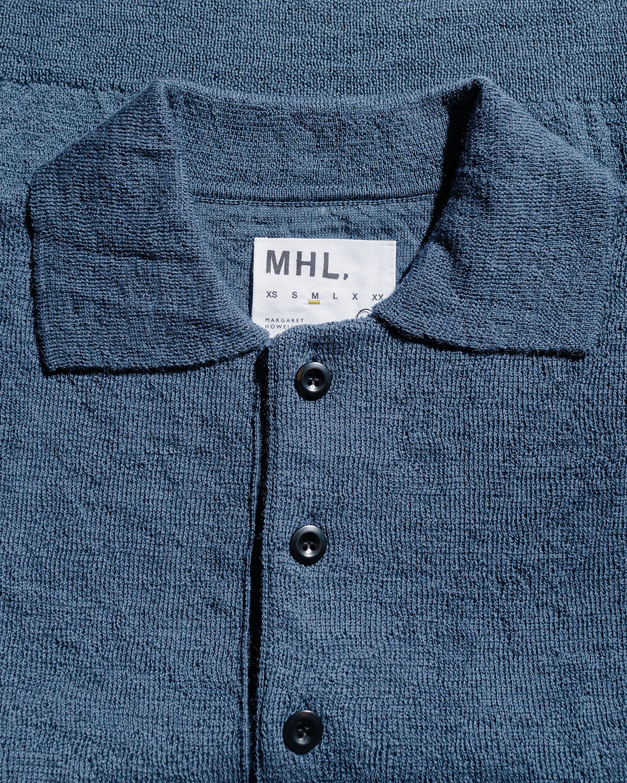 MHL Oversized Knitted Polo Dry Wool Uniform Blue - Image 5