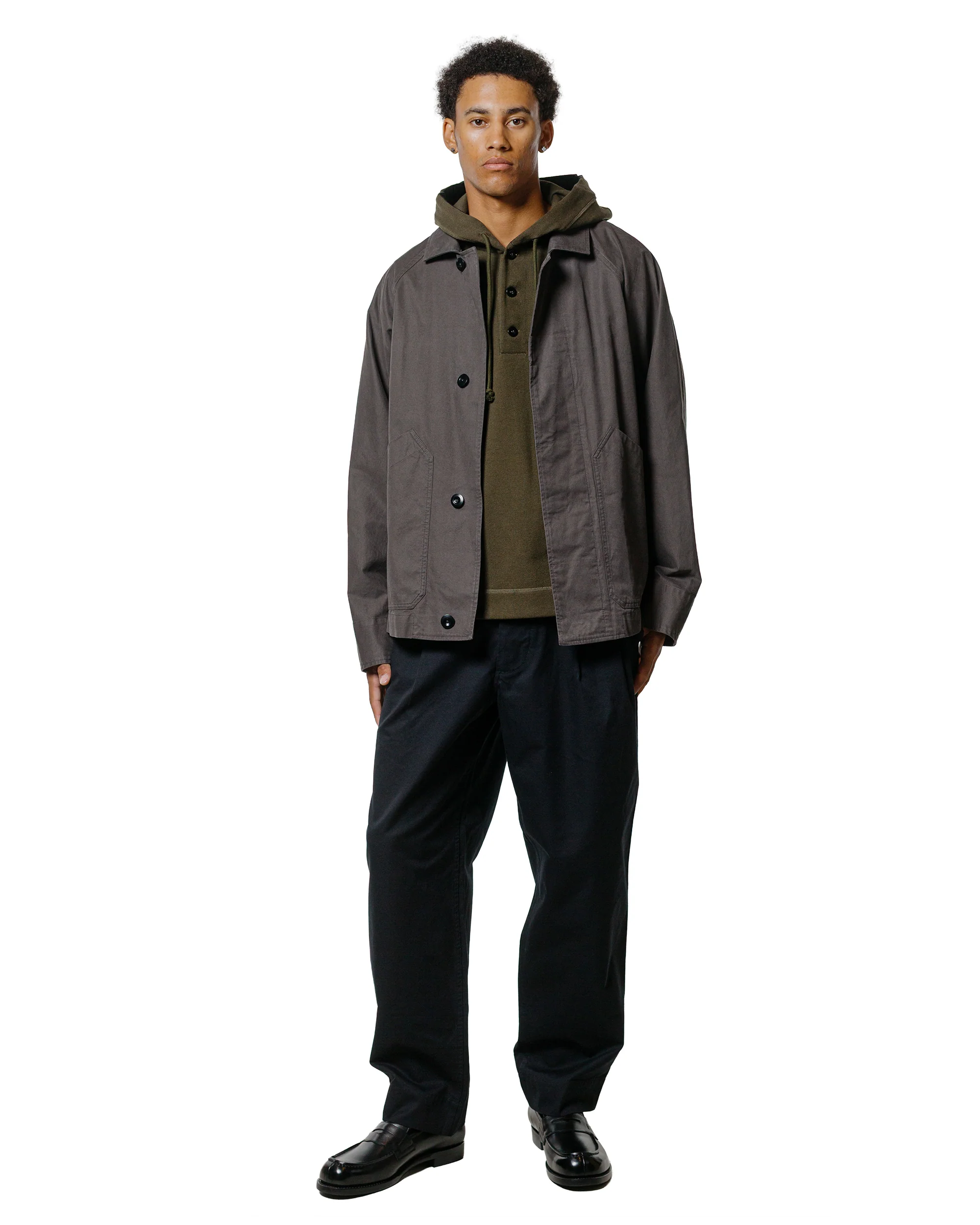 MHL Raglan Jacket Plain Cotton Drill Ebony - Image 4