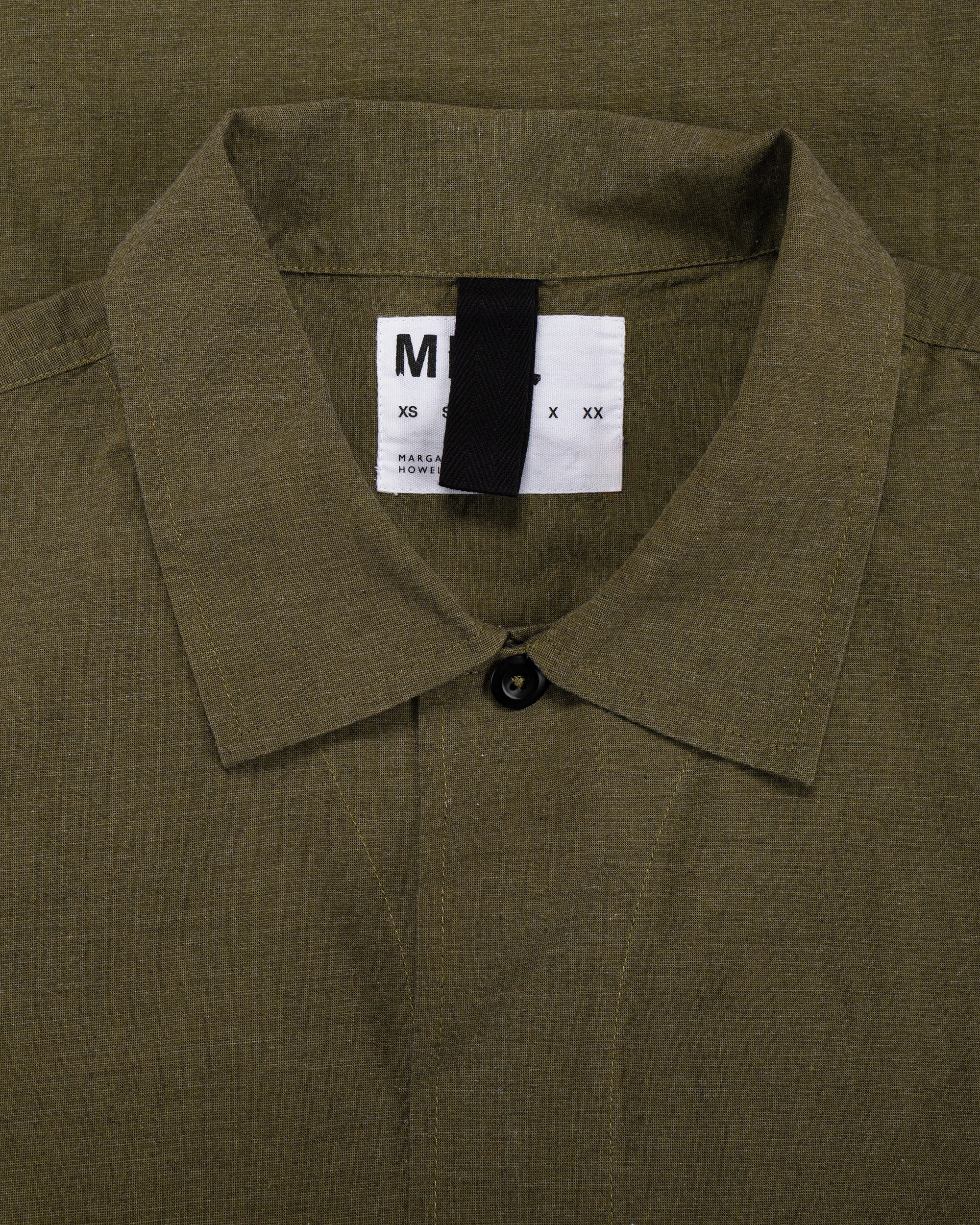 MHL S/S PJ Shirt Dry Cotton End On End Moss - Image 5