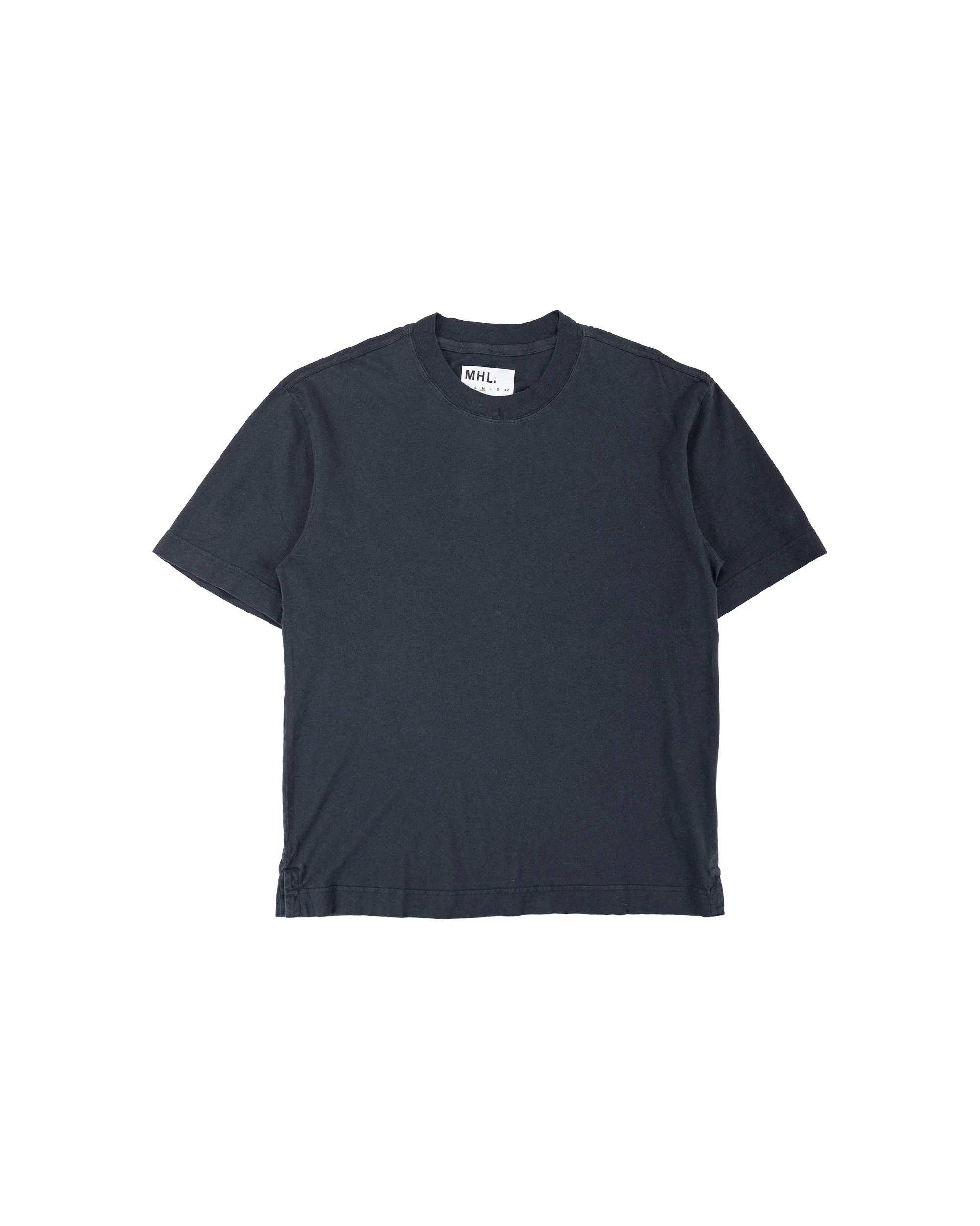 MHL Simple T-Shirt Organic Cotton Linen Jersey Navy