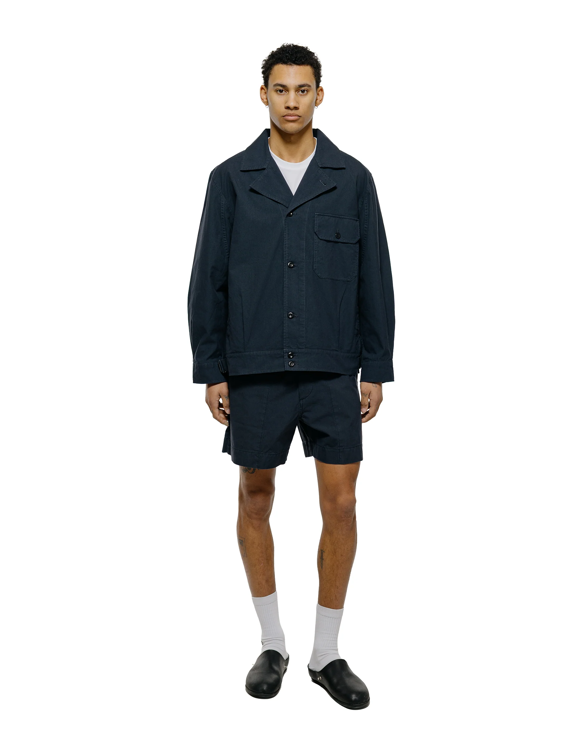 MHL Utility Jacket Washed Cotton Ripstop Ink - Image 4
