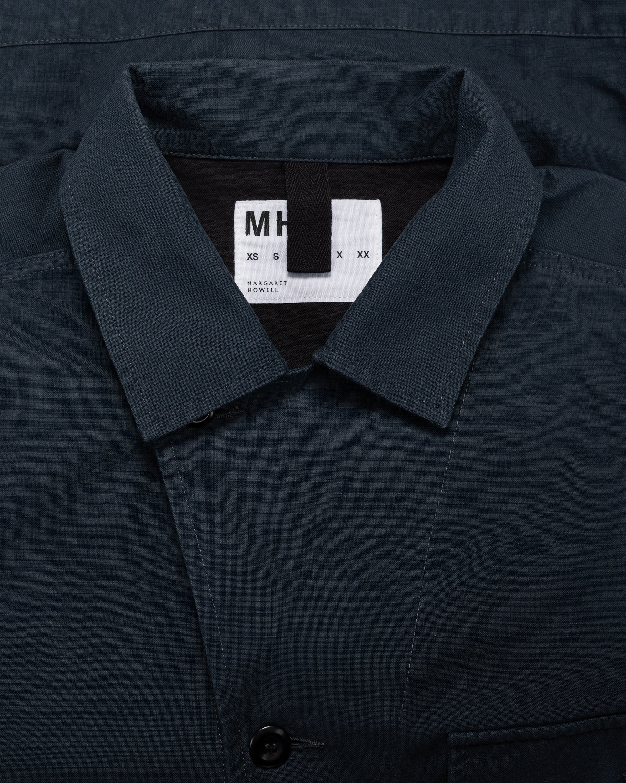 MHL Utility Jacket Washed Cotton Ripstop Ink - Image 5