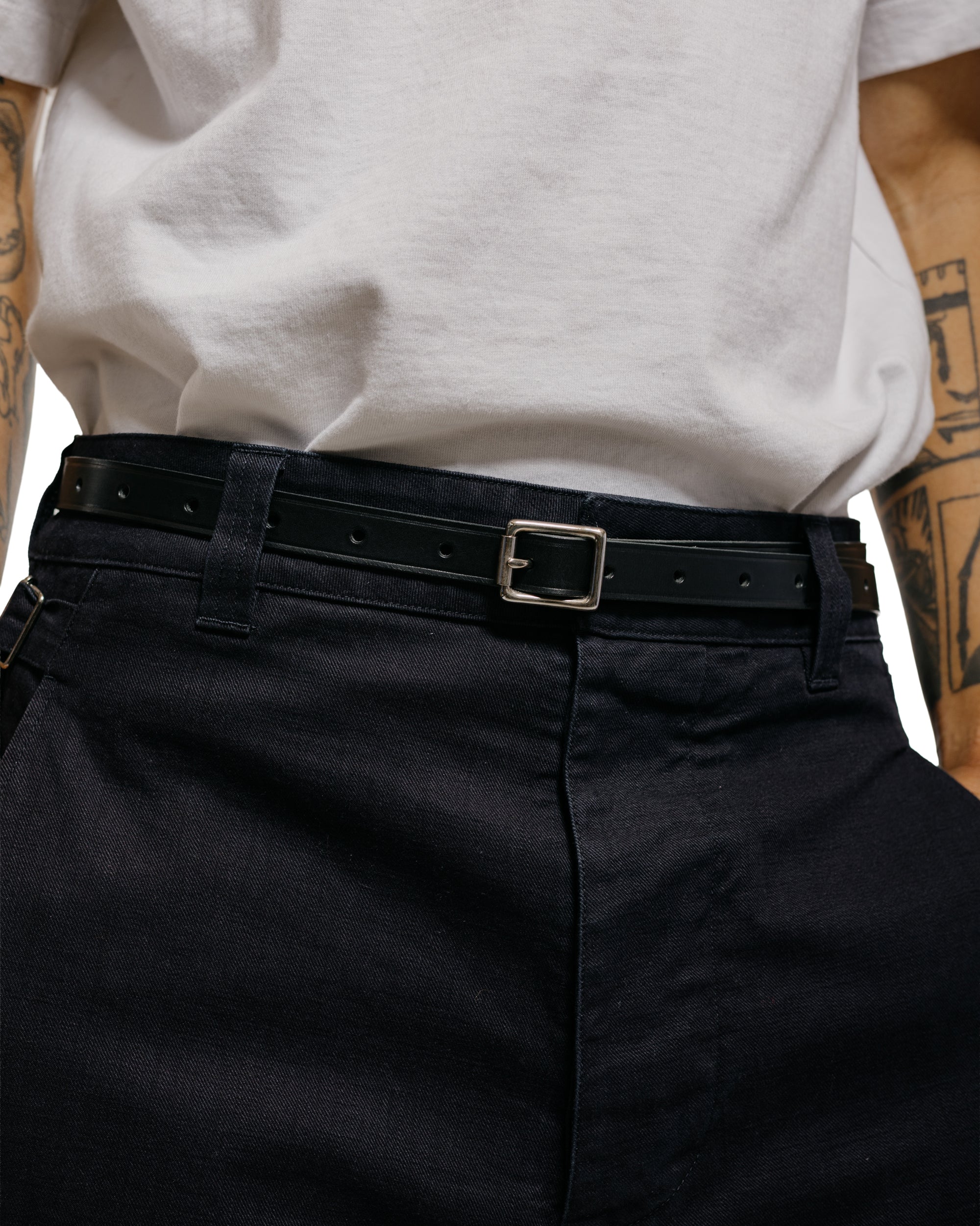 MHL Waist Tab Chino Indigo Twill Indigo - Image 3