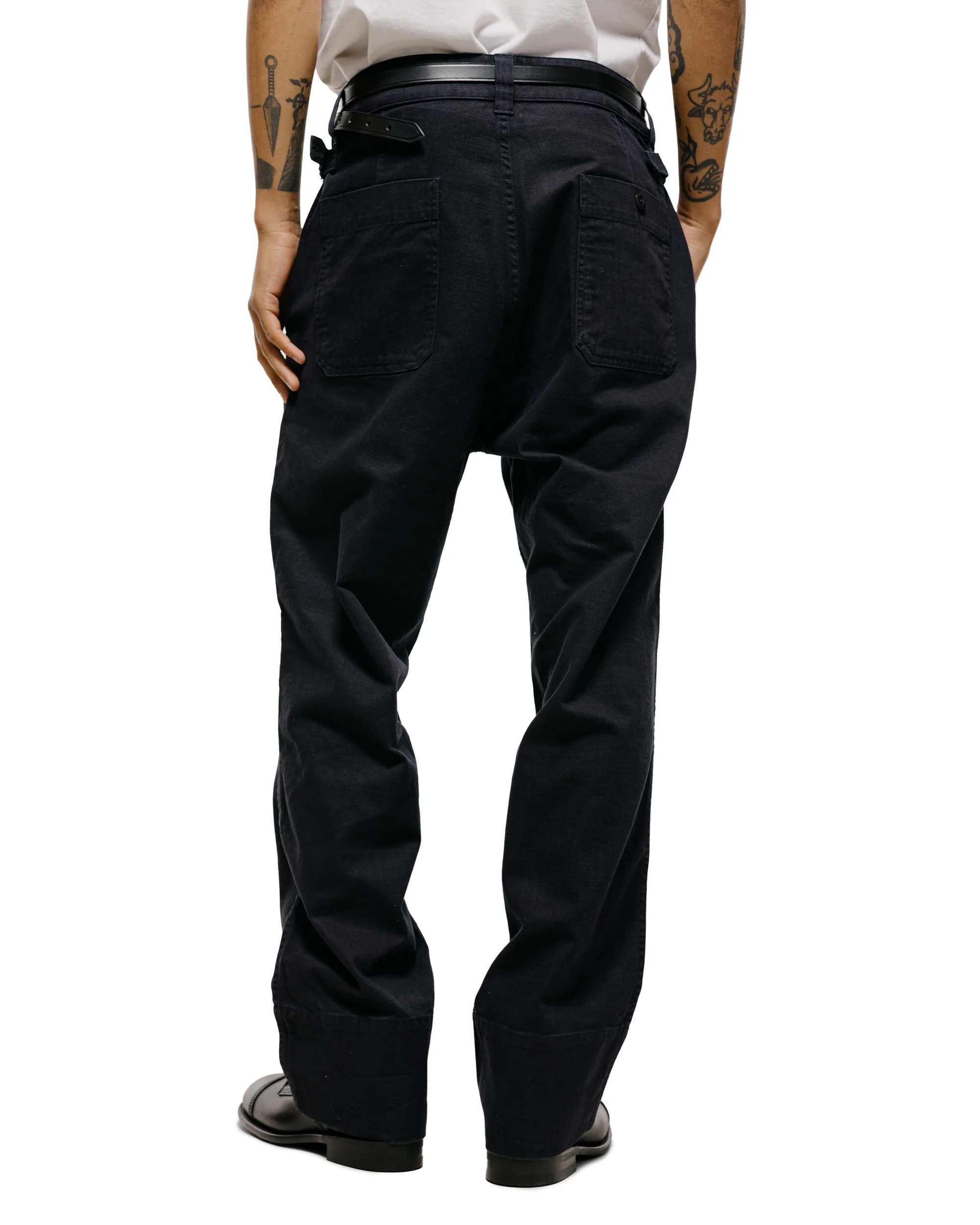 MHL Waist Tab Chino Indigo Twill Indigo - Image 4