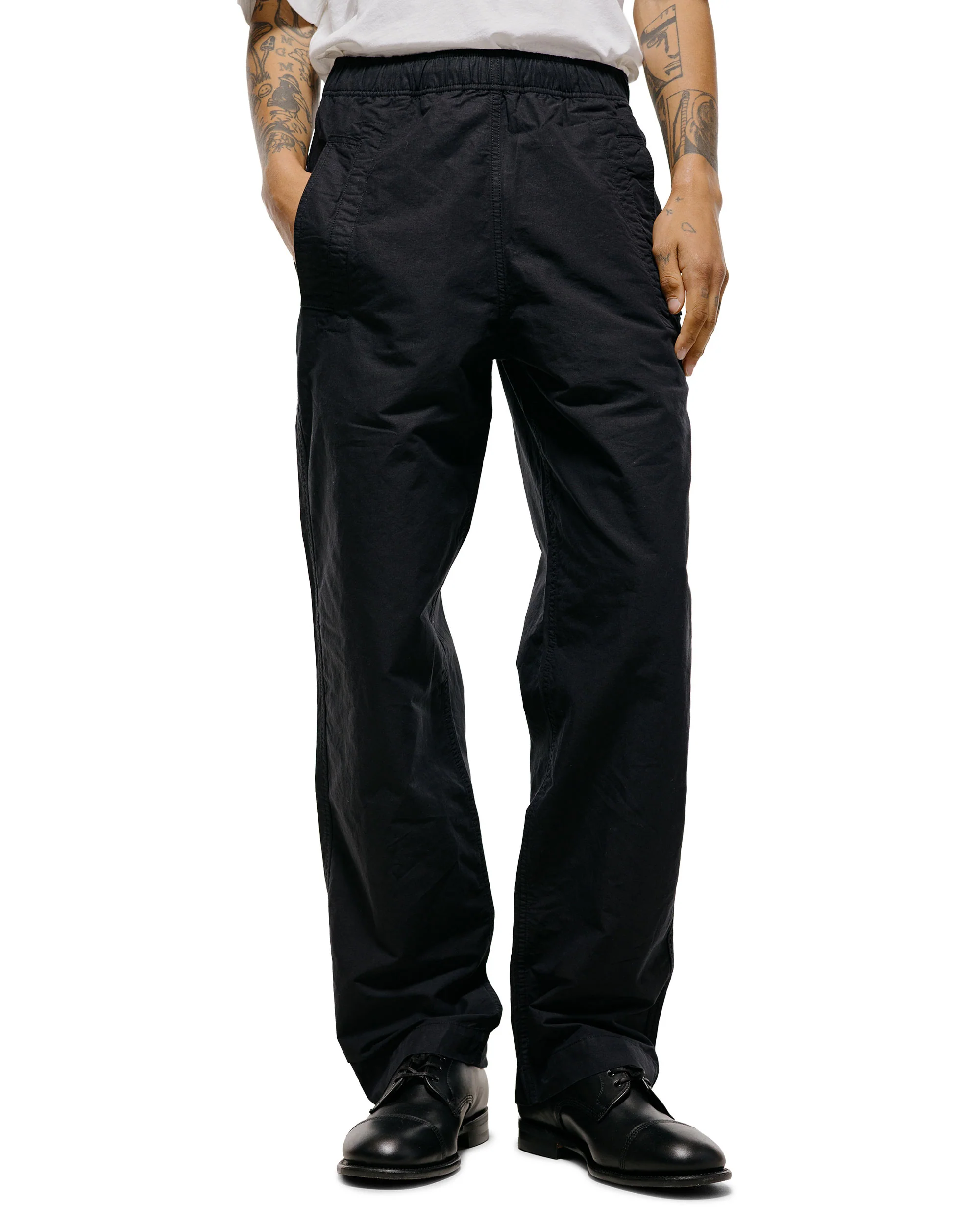 MHL Wide Leg Jogger Dry Cotton Linen Black - Image 2