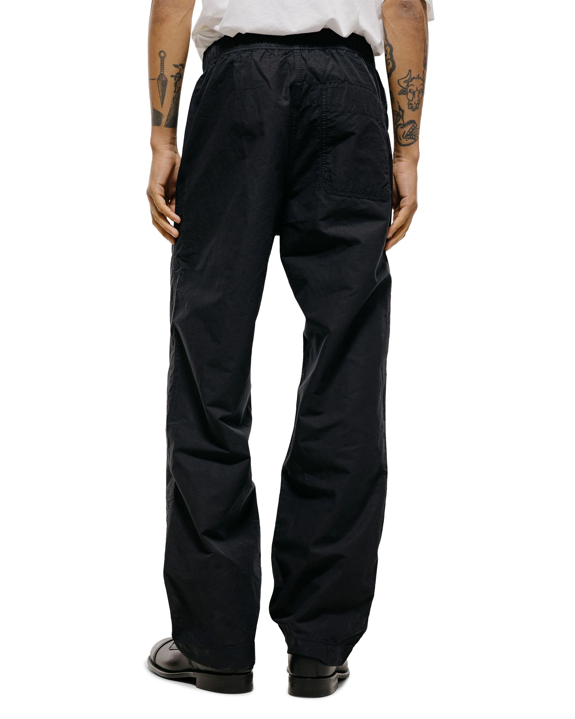 MHL Wide Leg Jogger Dry Cotton Linen Black - Image 4