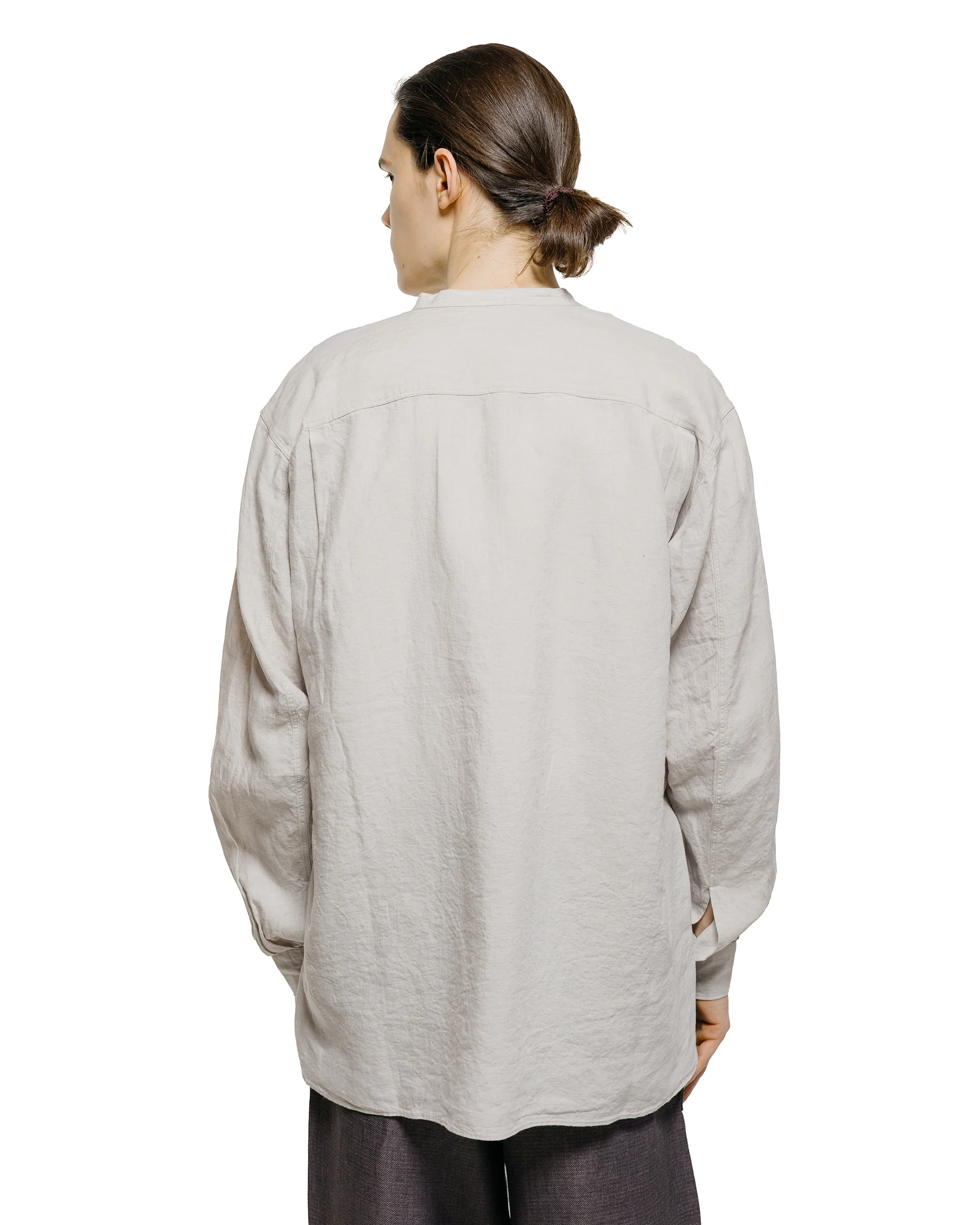 MotivMfg Mikhail Shirt Superfine Linen Broadcloth/Lt. Chambray - Image 3