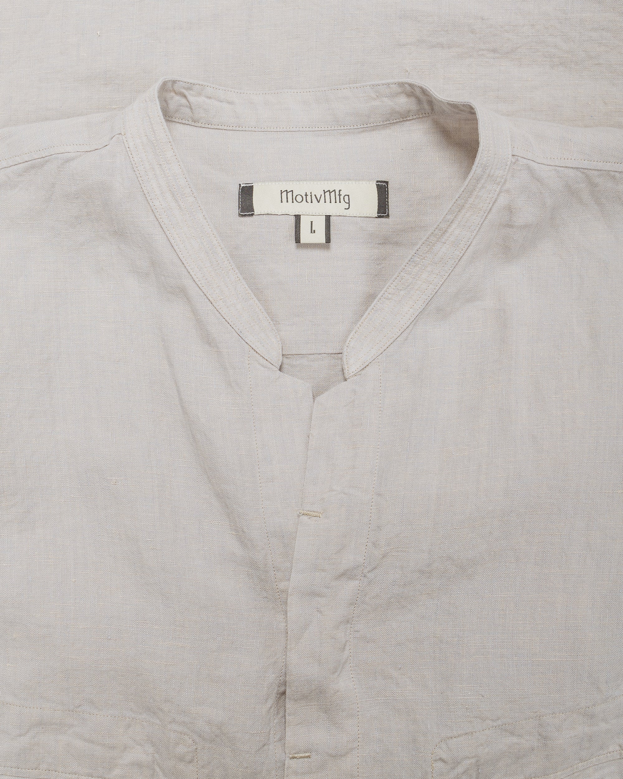 MotivMfg Mikhail Shirt Superfine Linen Broadcloth/Lt. Chambray - Image 5