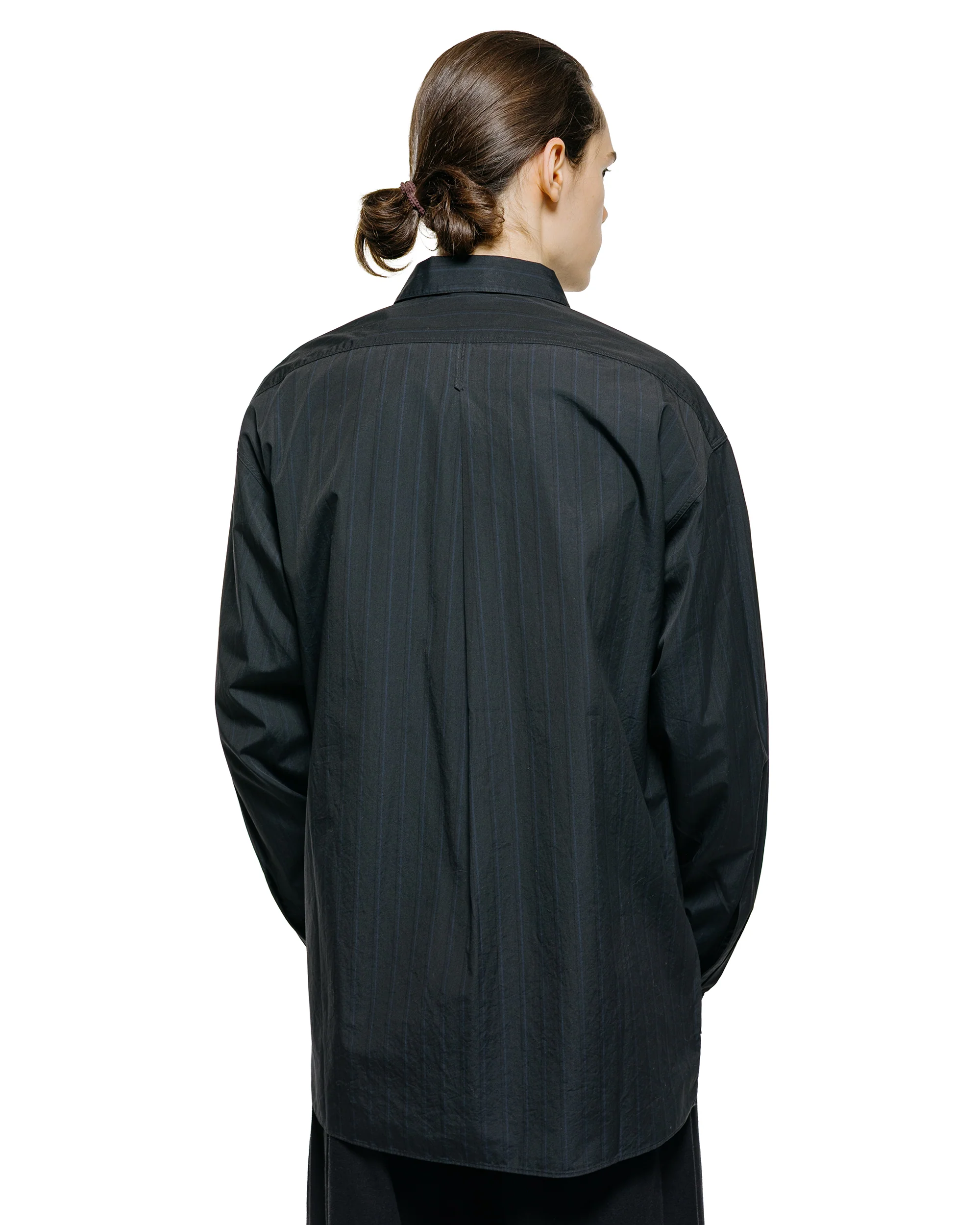 MotivMfg Shura Shirt Fine Cotton Poplin/Black Striped - Image 3
