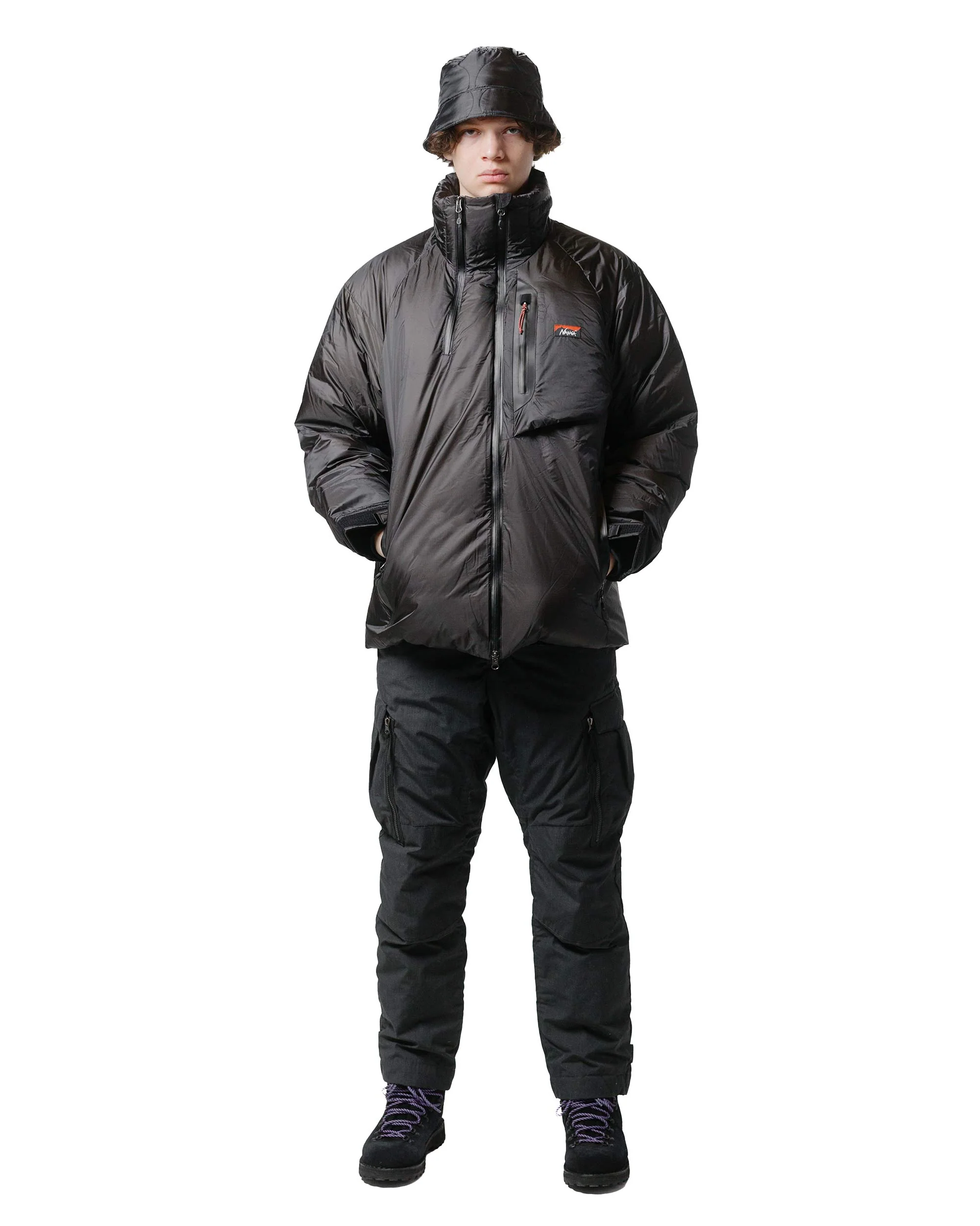 Nanga Aurora Tex Light Stand Collar Down Jacket Mikami Black - Image 4