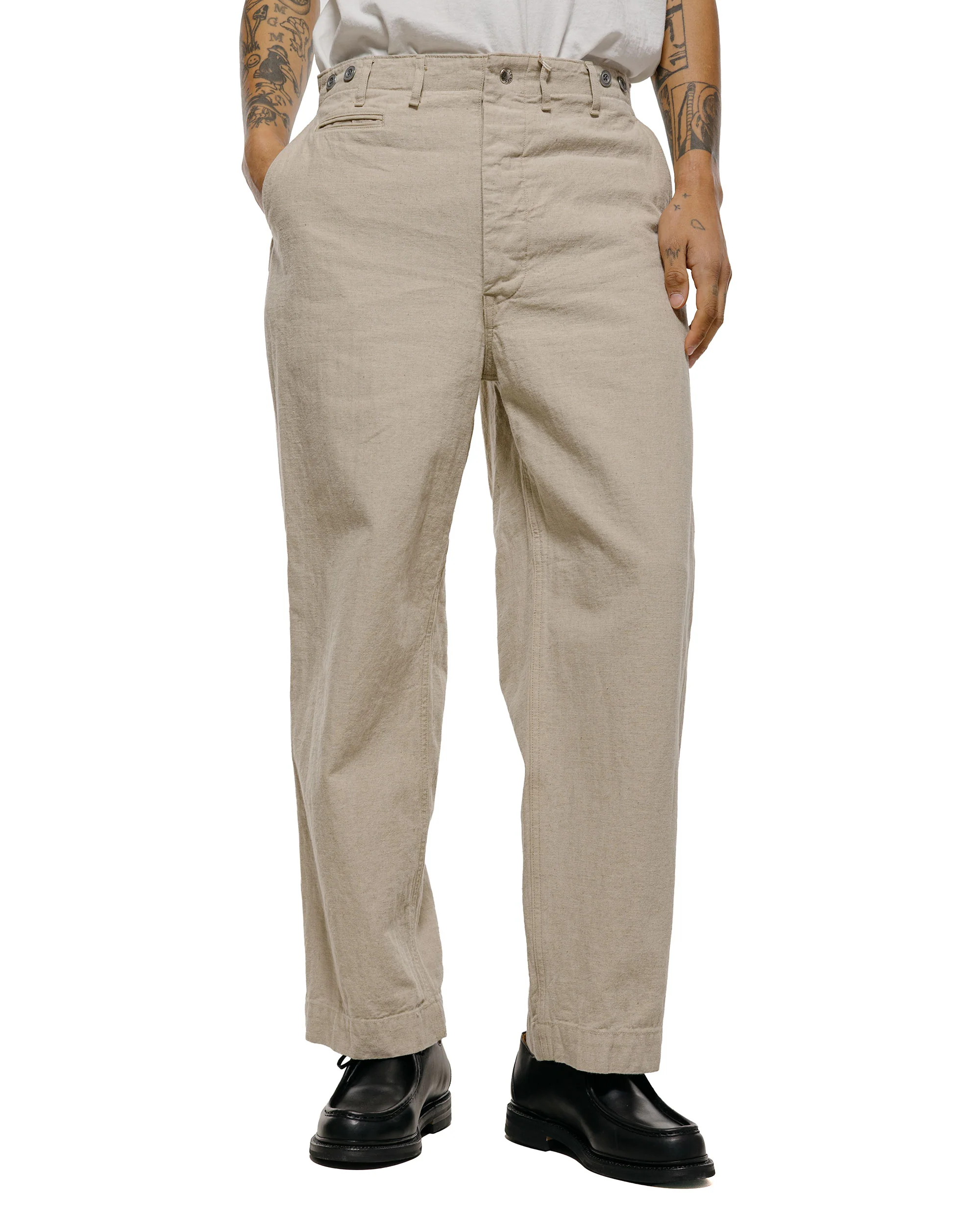 NICENESS L.Bliss Natural Herringbone Utility Pants - Image 2