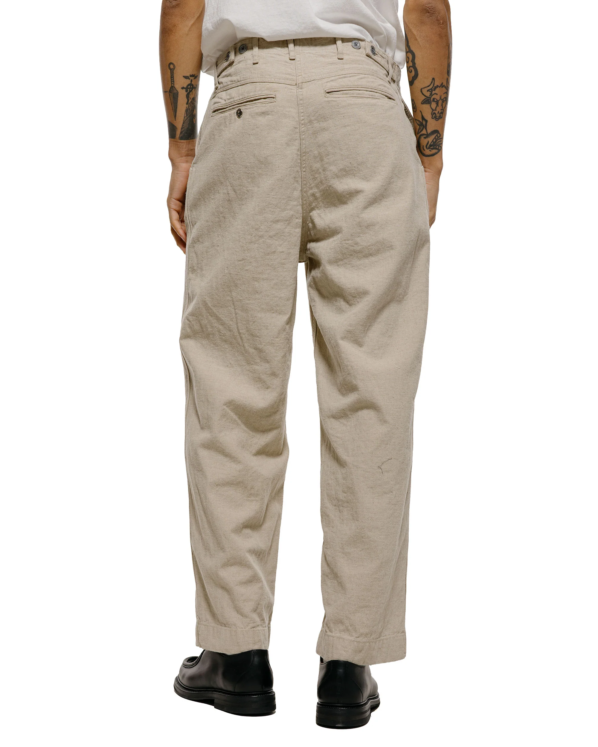 NICENESS L.Bliss Natural Herringbone Utility Pants - Image 3