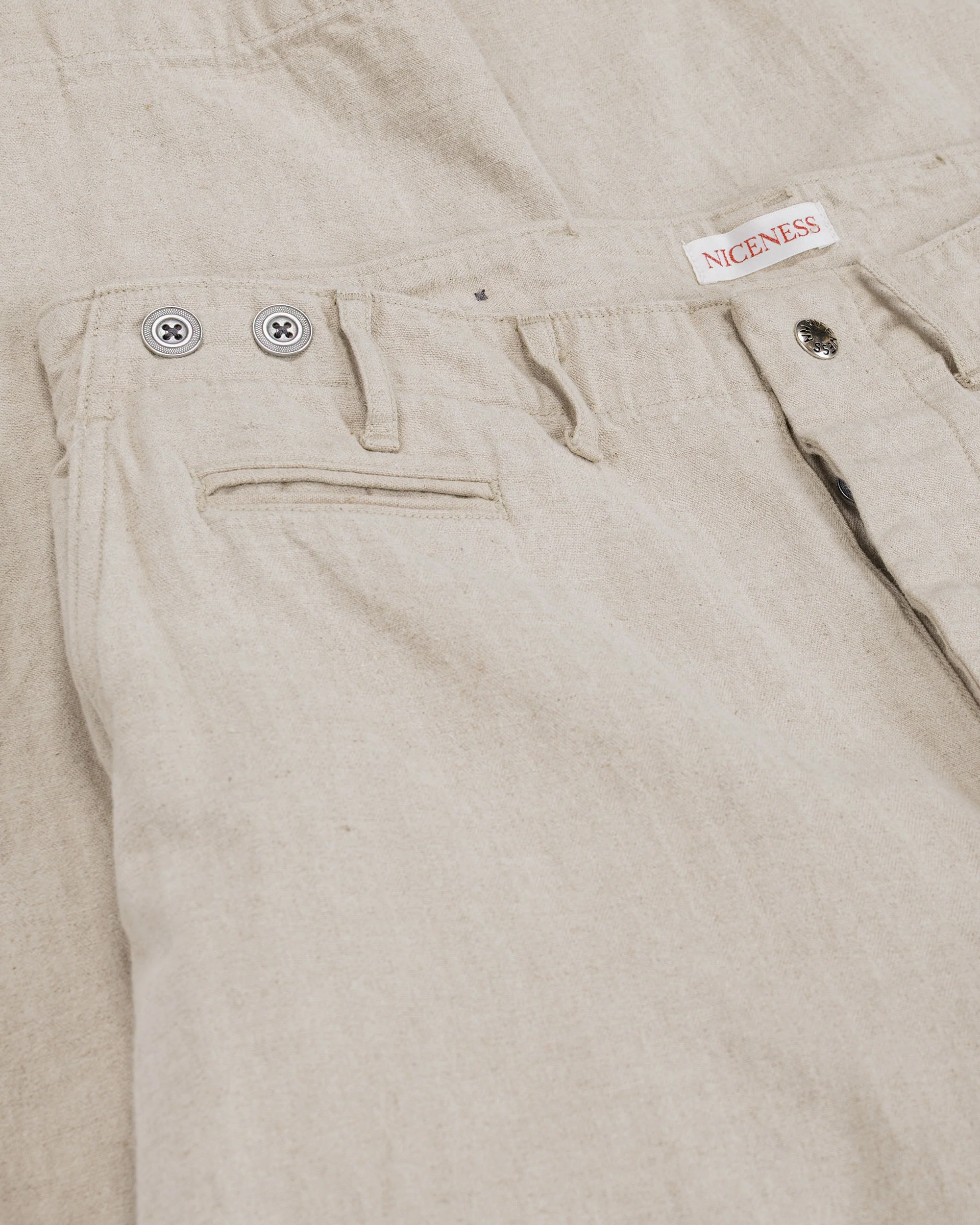 NICENESS L.Bliss Natural Herringbone Utility Pants - Image 5