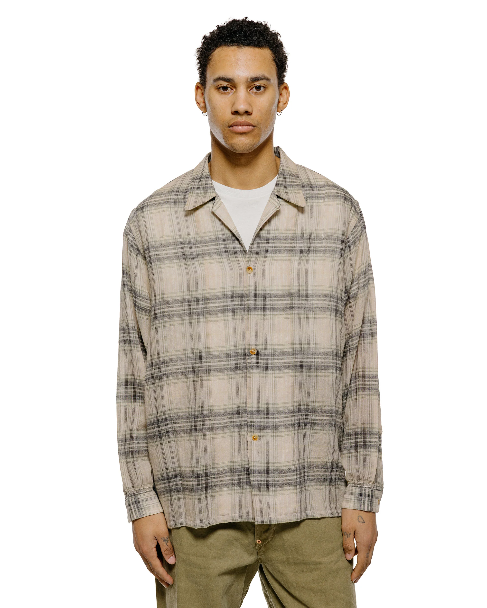 NICENESS Thom Open Collar Jacket Shirt Light Green - Image 2