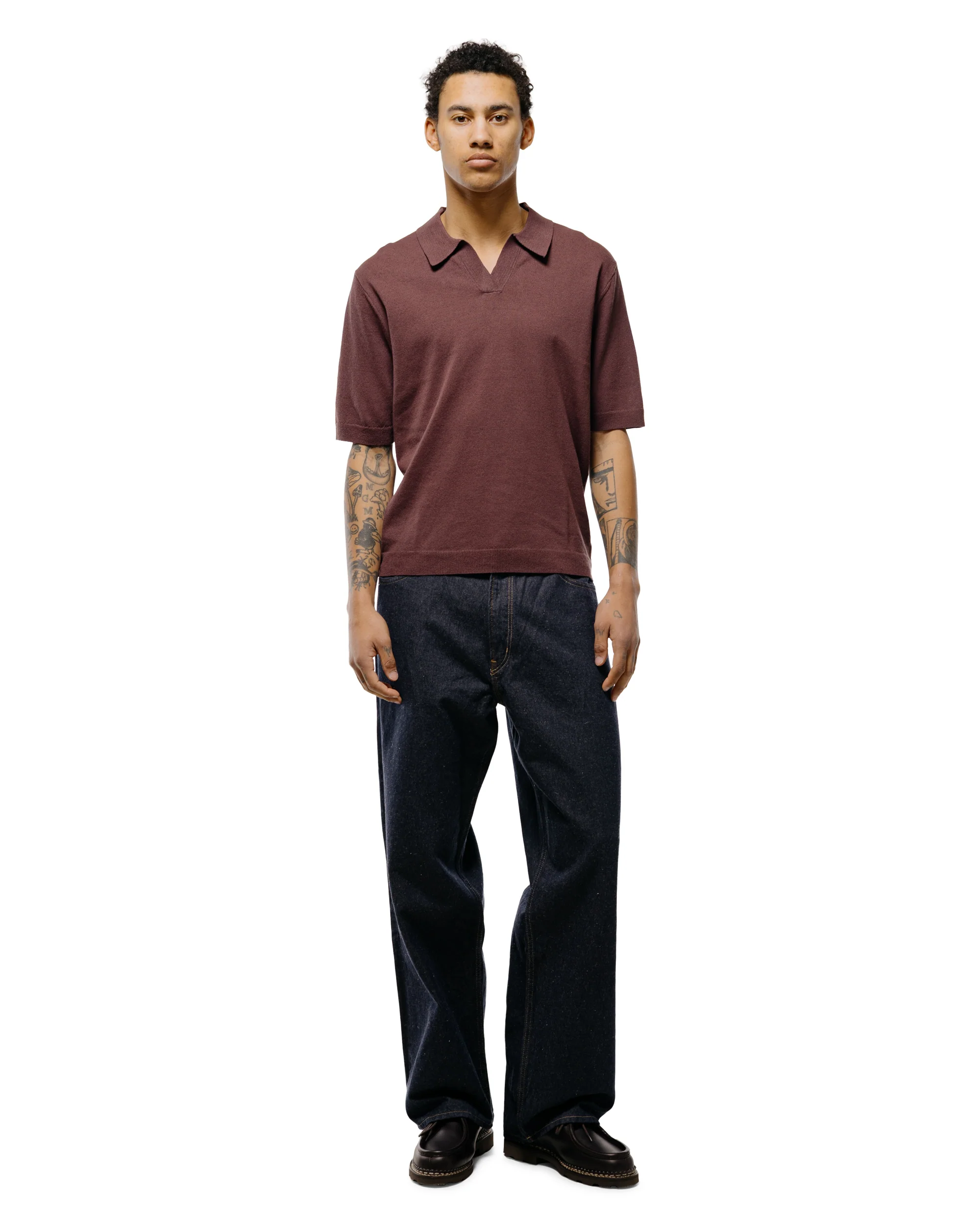Norse Projects Anholt Cotton Paper Polo Shale - Image 5