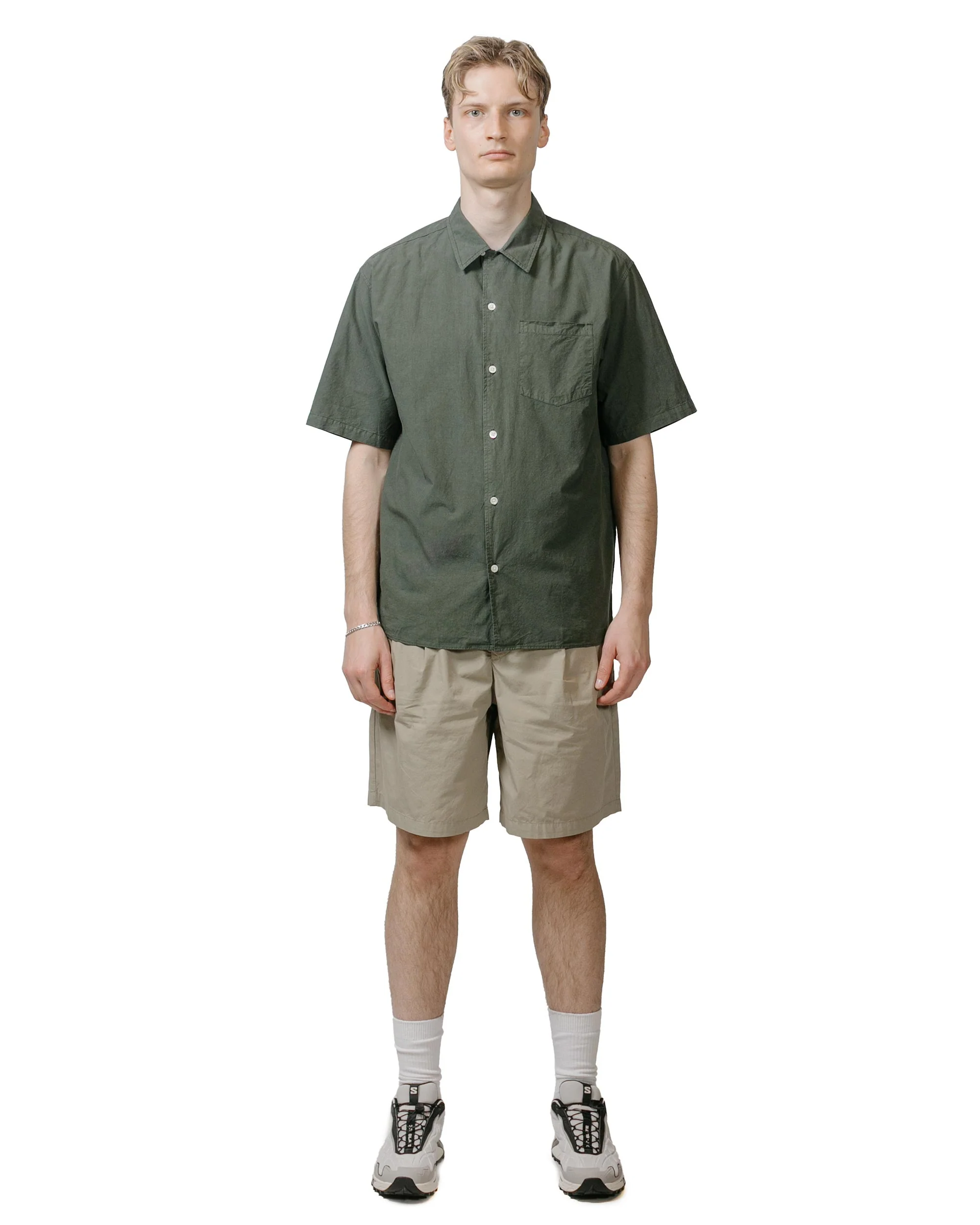 Norse Projects Benn Relaxed Typewriter Pleated Short Clay - Image 4