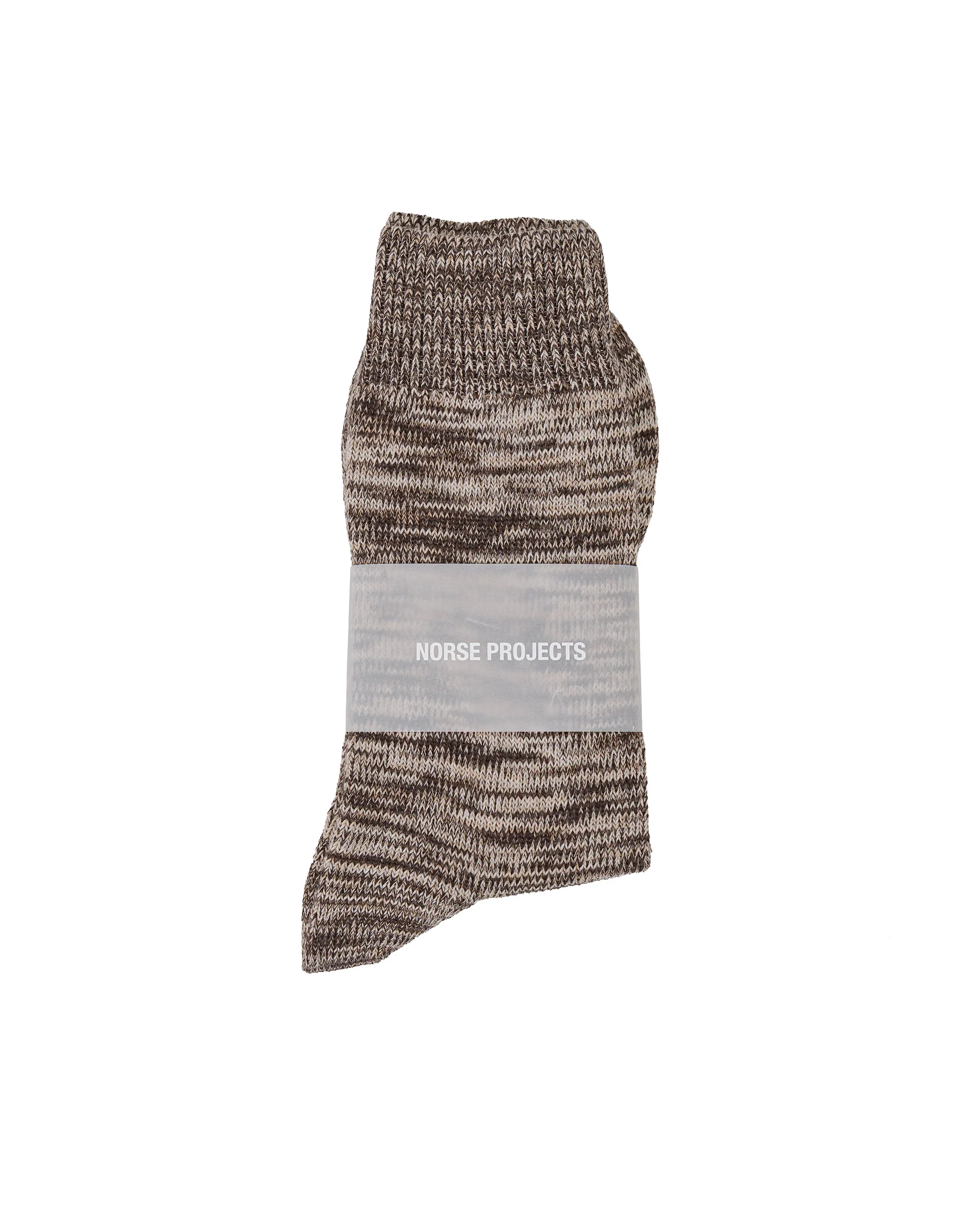 Norse Projects Bykle Heavy Cotton Twist Sock Seal Brown