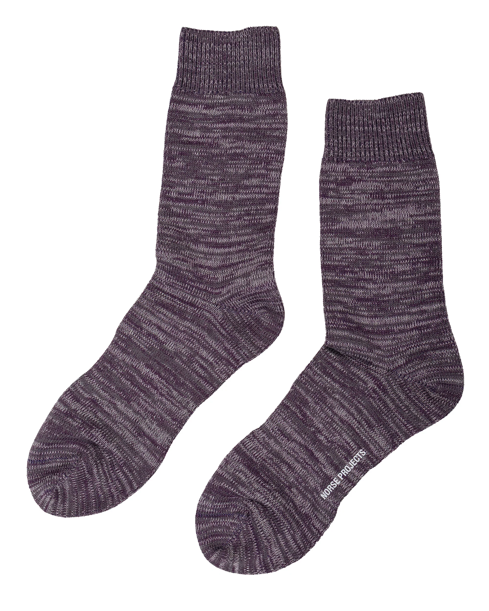 Norse Projects Bykle Heavy Cotton Twist Sock Vintage Violet - Image 2