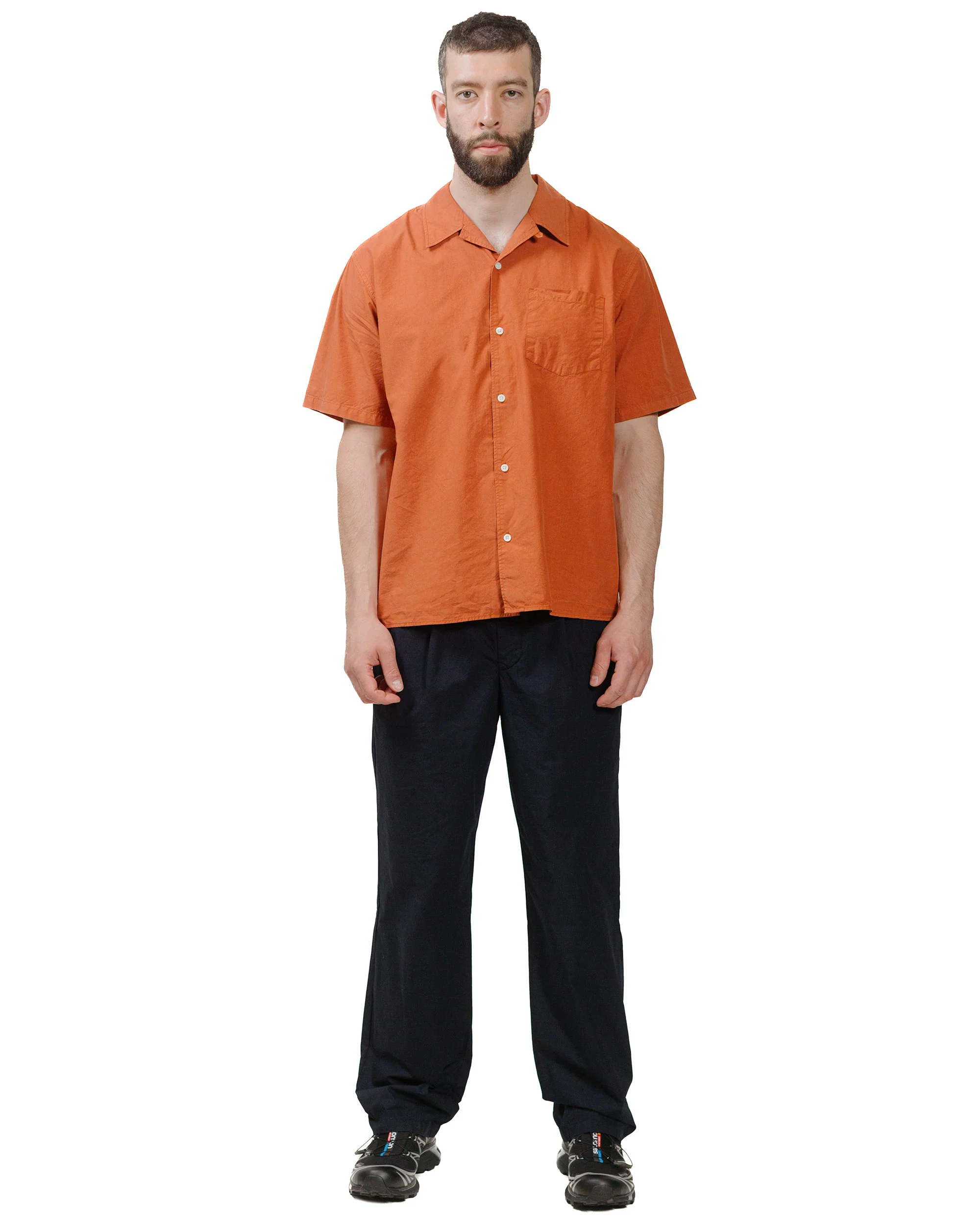 Norse Projects Carsten Cotton Tencel Red Ochre - Image 4