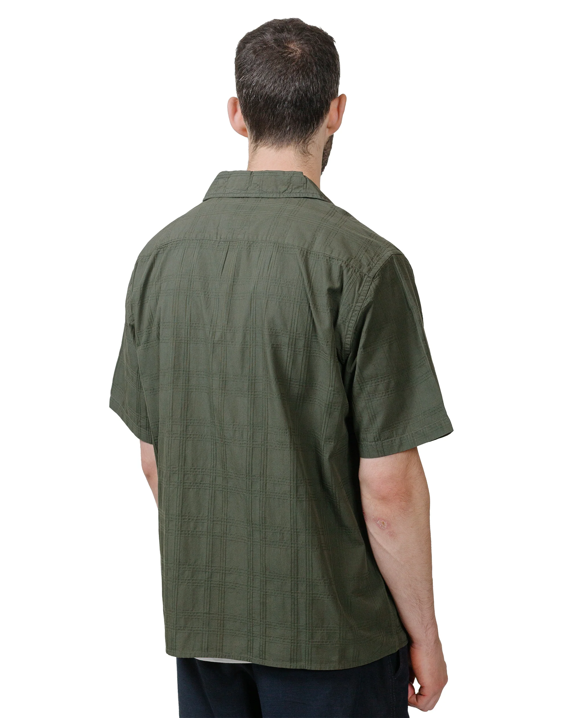 Norse Projects Carsten Relaxed Dobby Check Shirt Spruce Green - Image 3