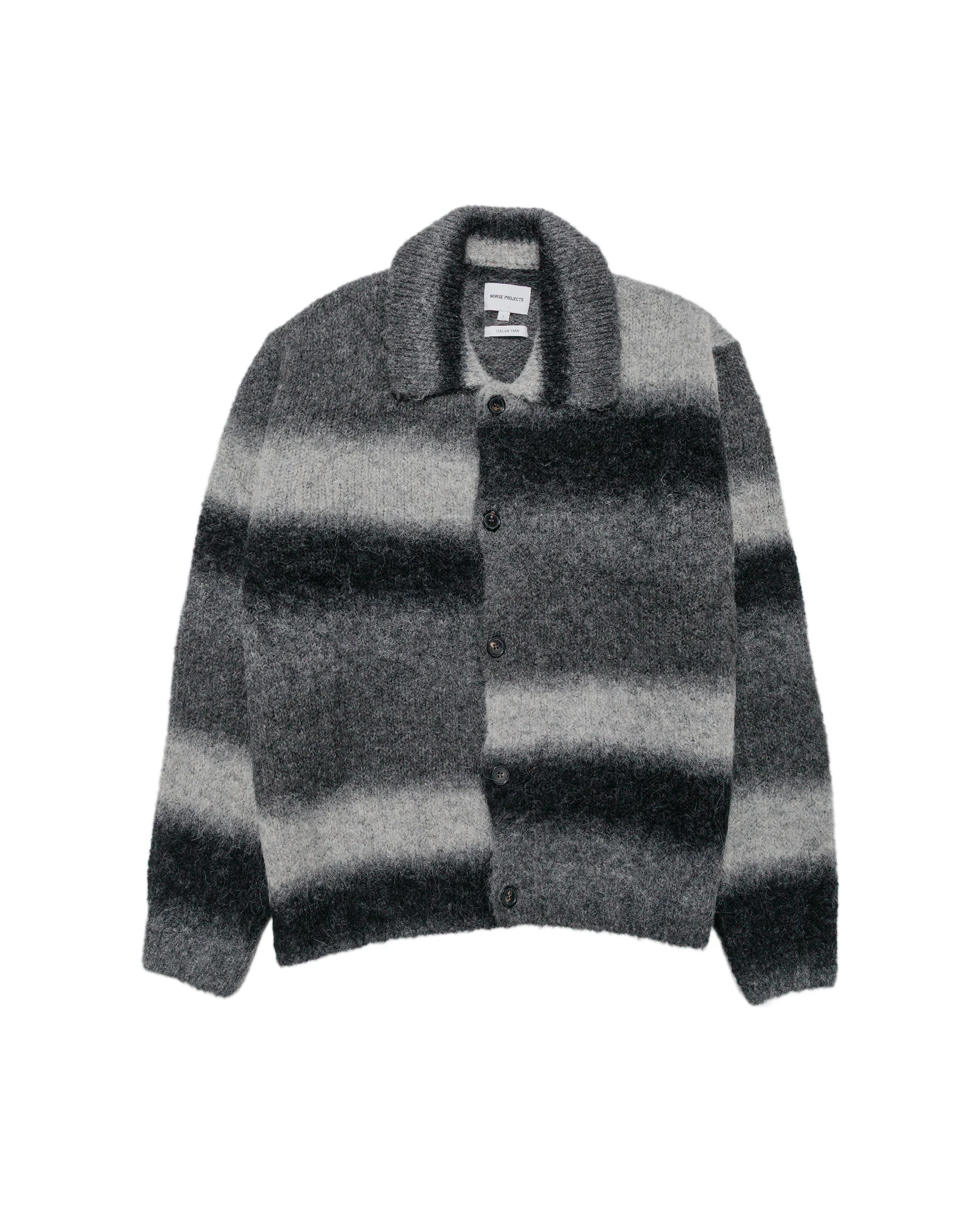 Norse Projects Erik Gradient Alpaca Wool Jacket Charcoal Melange
