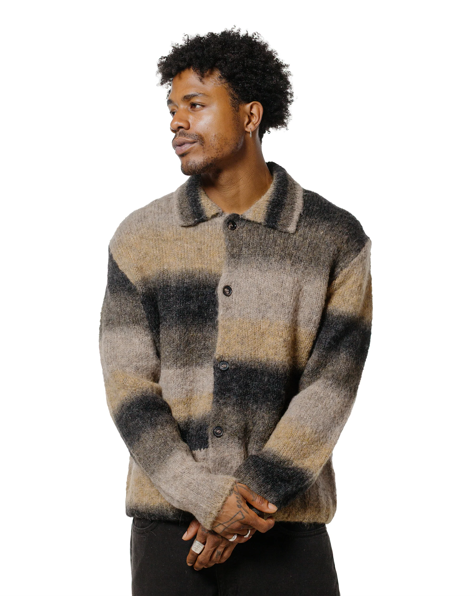Norse Projects Erik Gradient Alpaca Wool Jacket Utility Khaki - Image 2