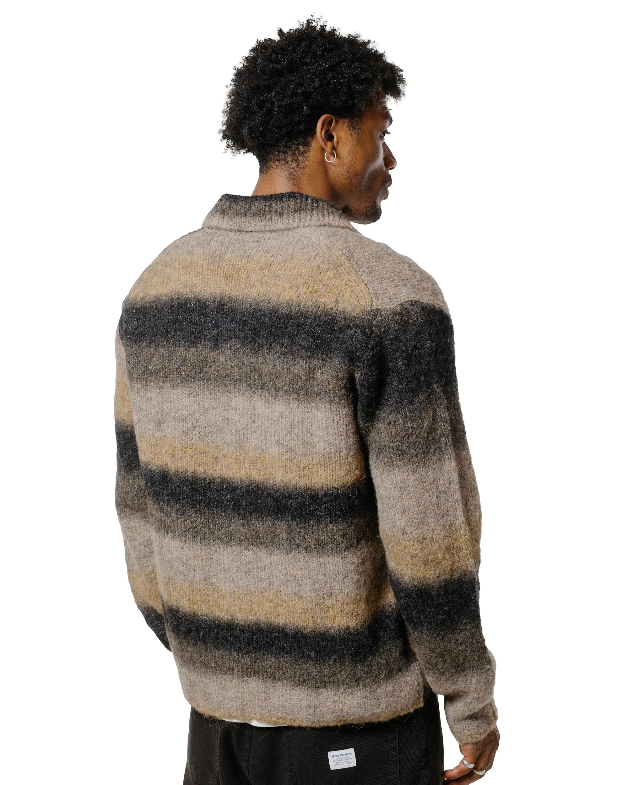 Norse Projects Erik Gradient Alpaca Wool Jacket Utility Khaki - Image 3