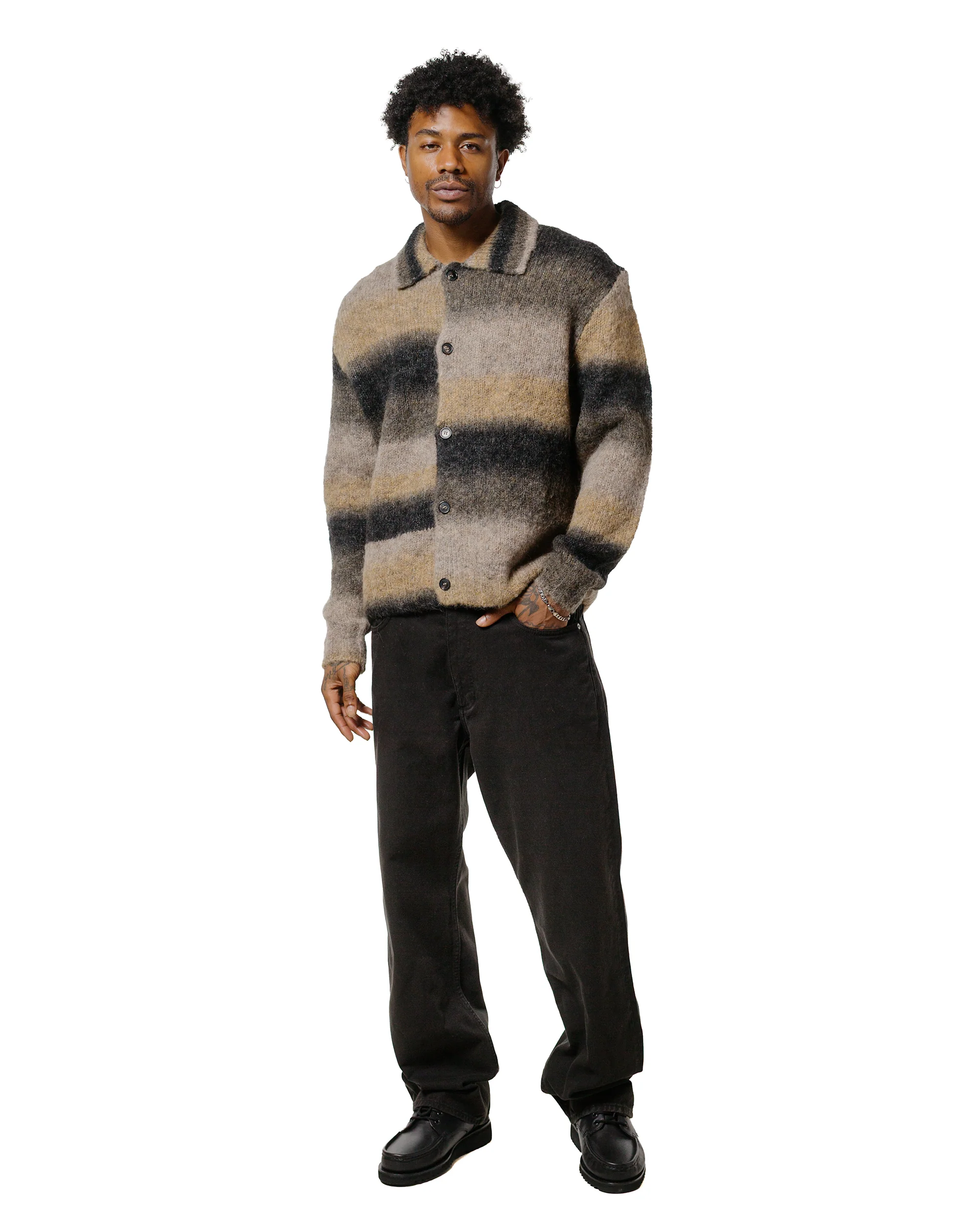 Norse Projects Erik Gradient Alpaca Wool Jacket Utility Khaki - Image 4