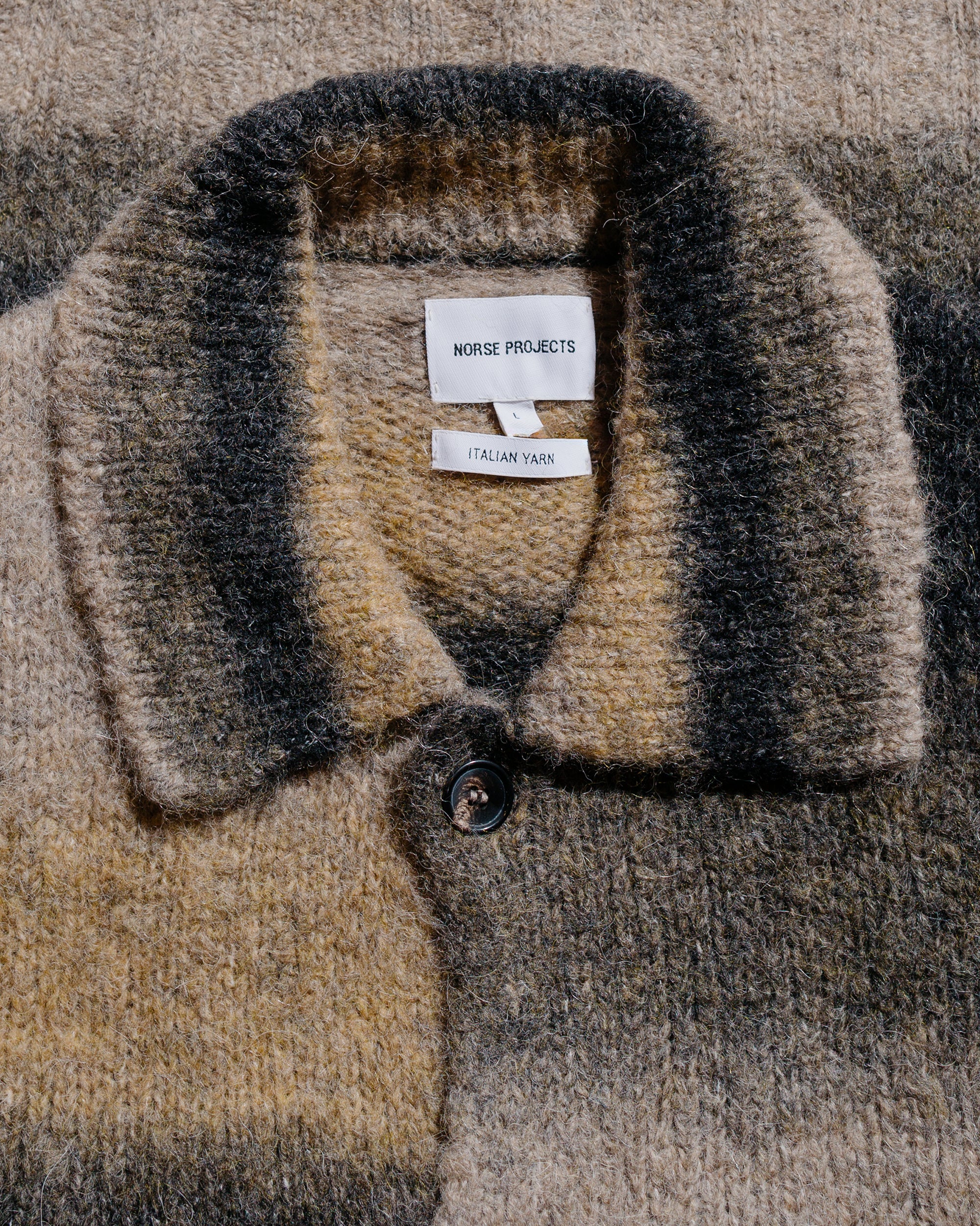 Norse Projects Erik Gradient Alpaca Wool Jacket Utility Khaki - Image 5