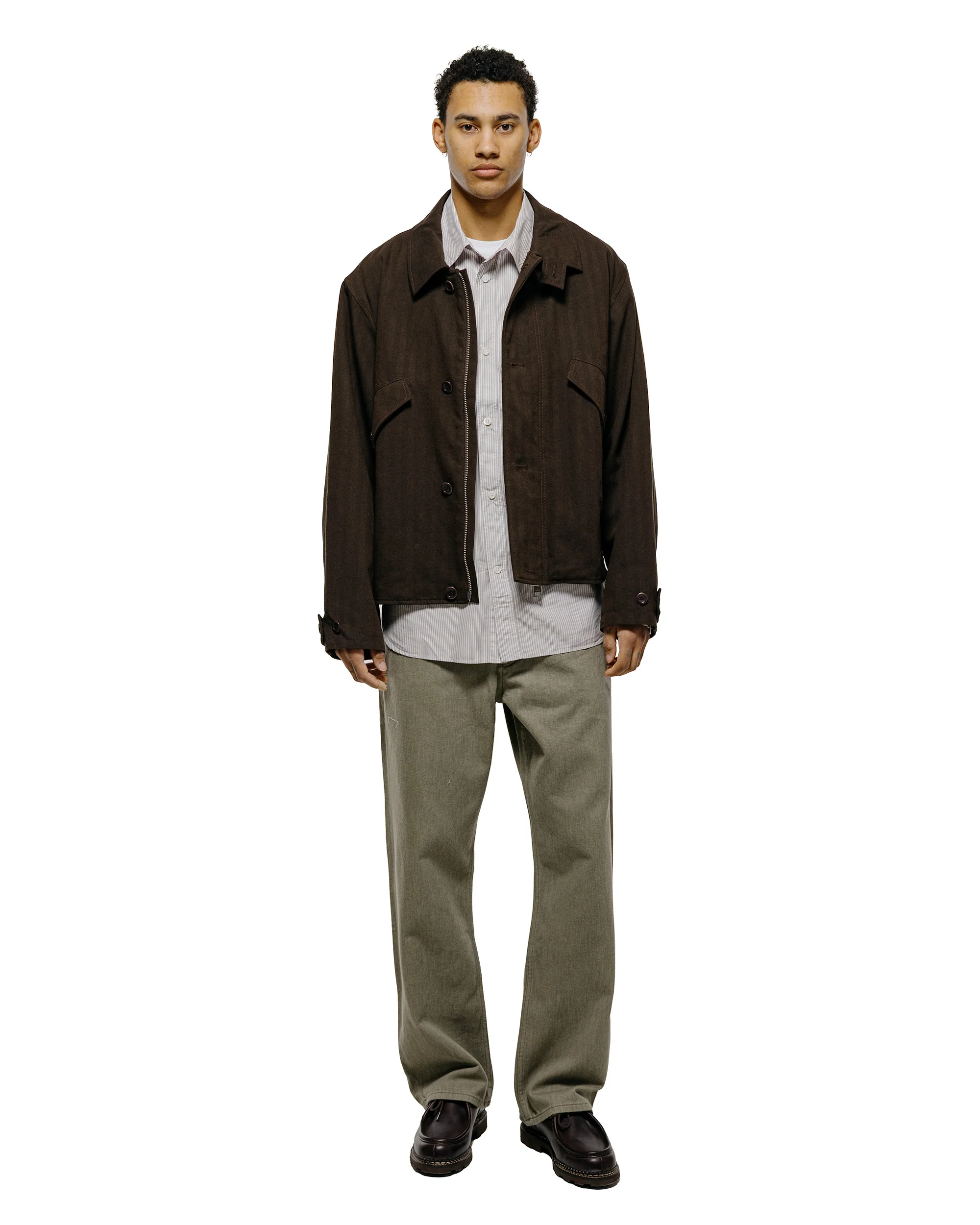 Norse Projects Espevik Fine Oversize Shirt Walnut - Image 4
